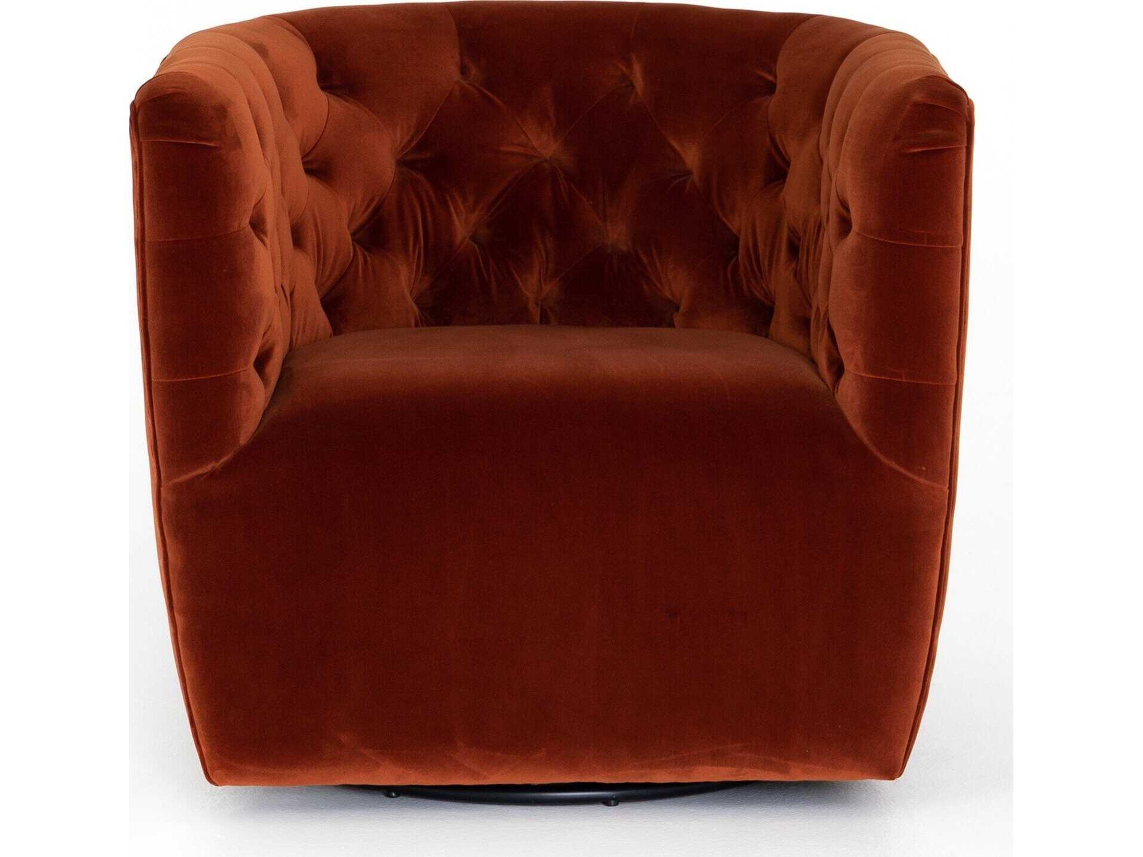 Four Hands Kensington Swivel Red Accent Chair