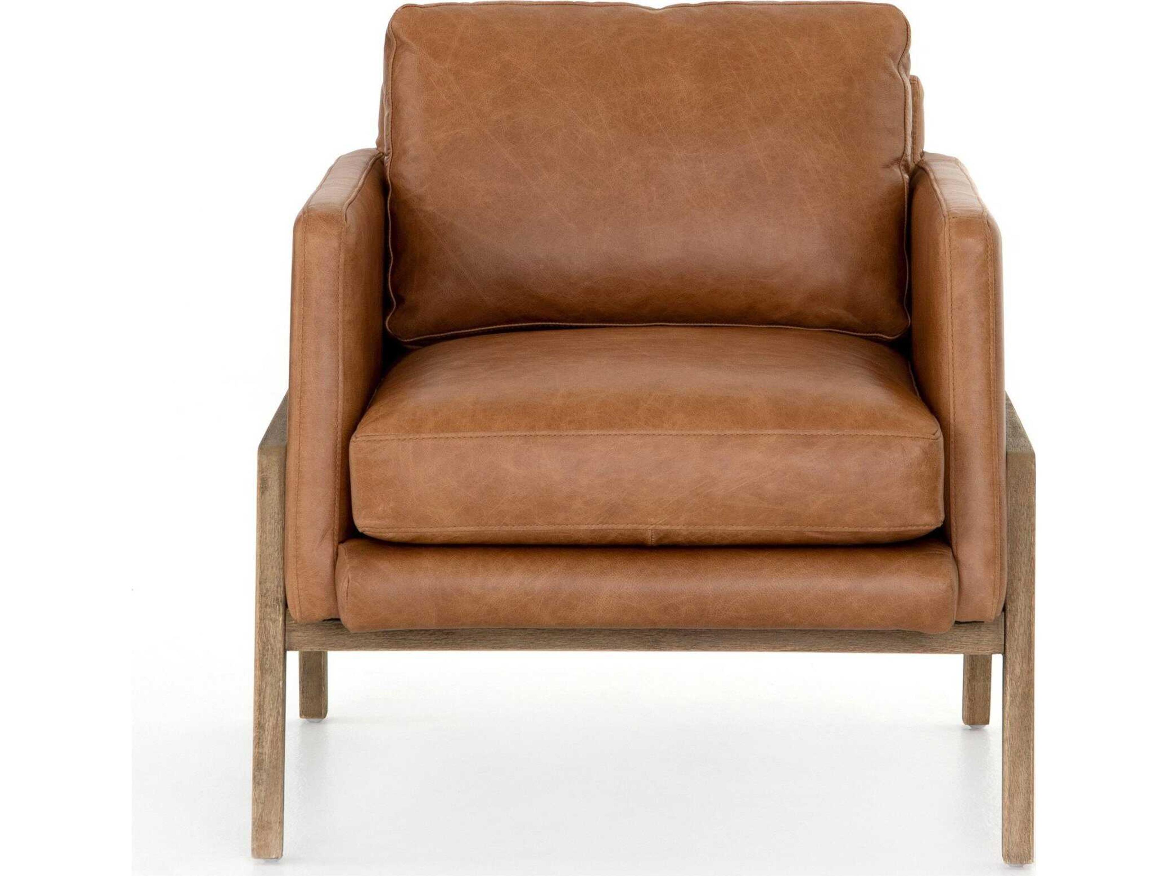 Four Hands Kensington Diana Brown Leather Accent Chair
