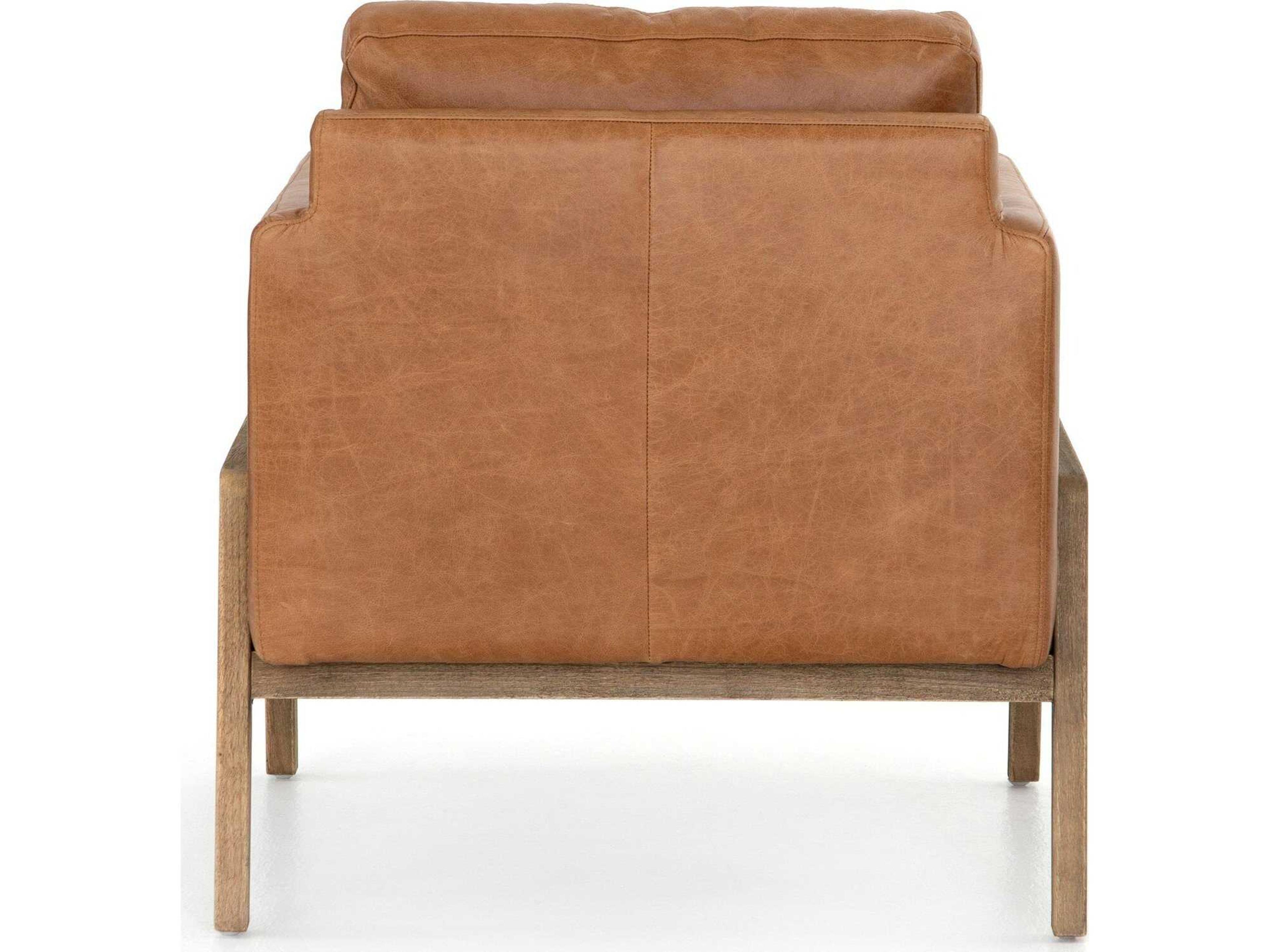 Four Hands Kensington Diana Brown Leather Accent Chair