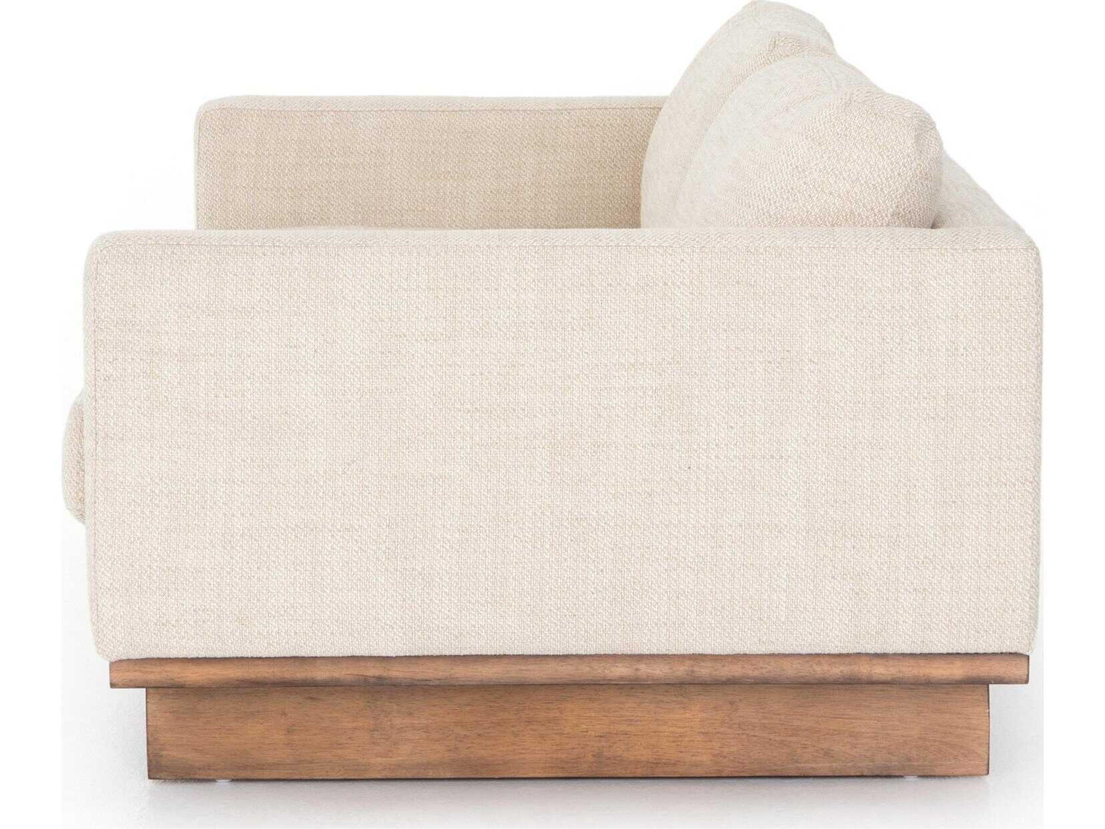 Four Hands Kensington Everly Irving Taupe Antique Cocoa Cream Upholstered Sofa