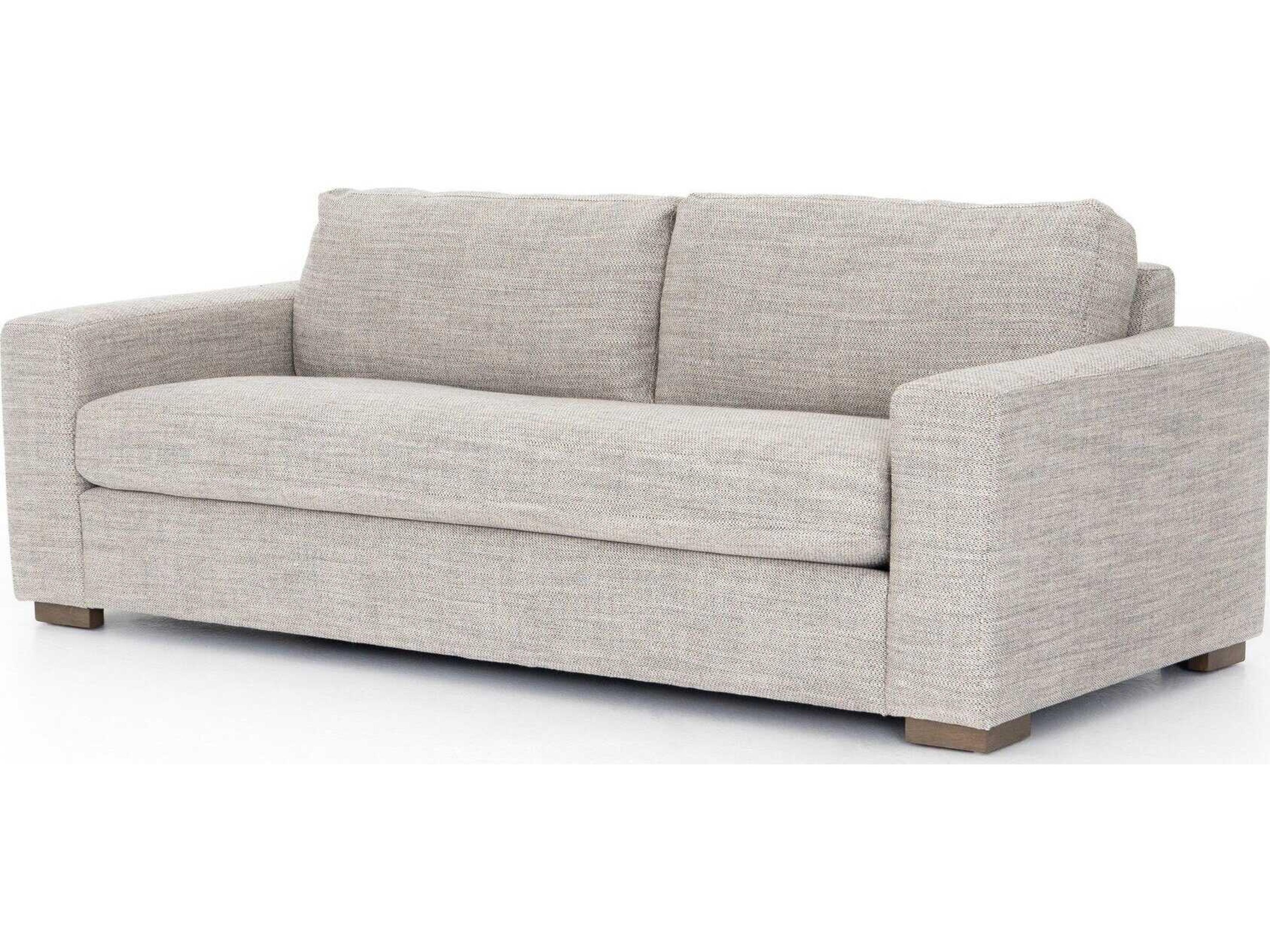 Kensington Boone Thames Coal Washed Espresso Gray Upholstered Sofa