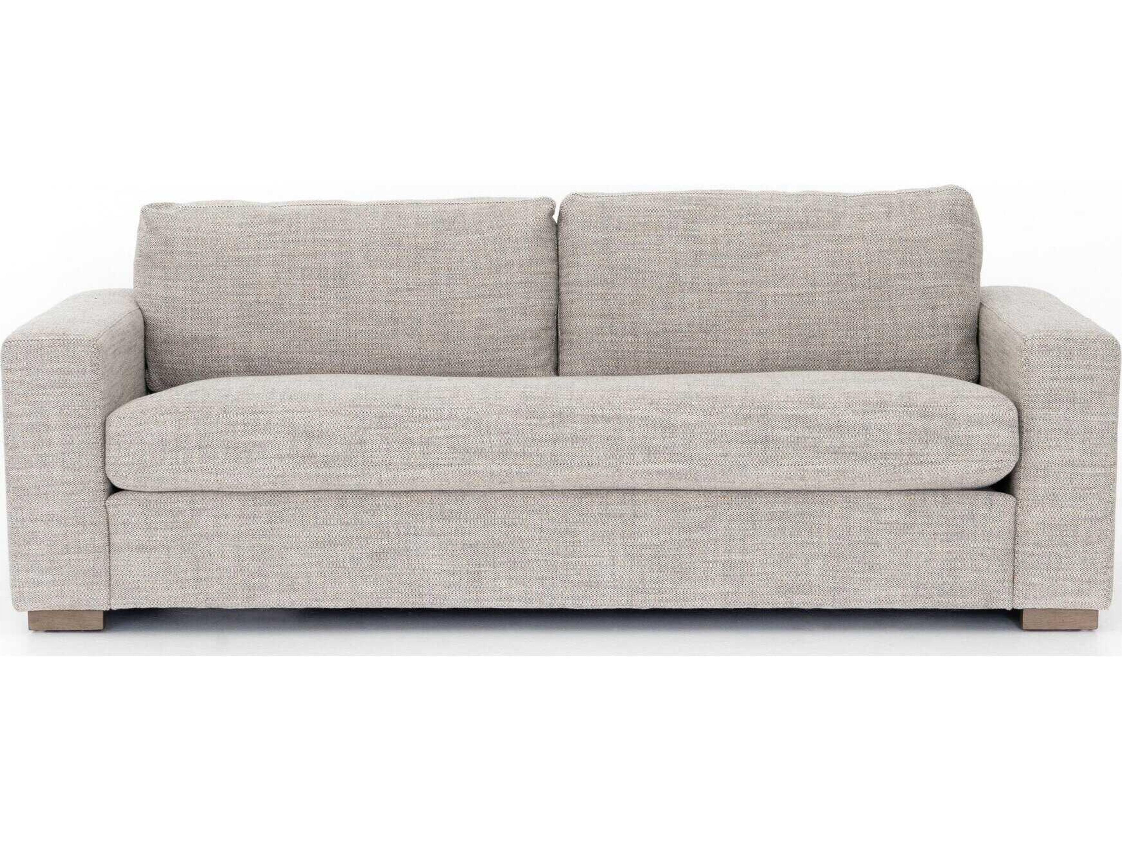 Four Hands Kensington Boone Thames Coal Washed Espresso Gray Upholstered Sofa