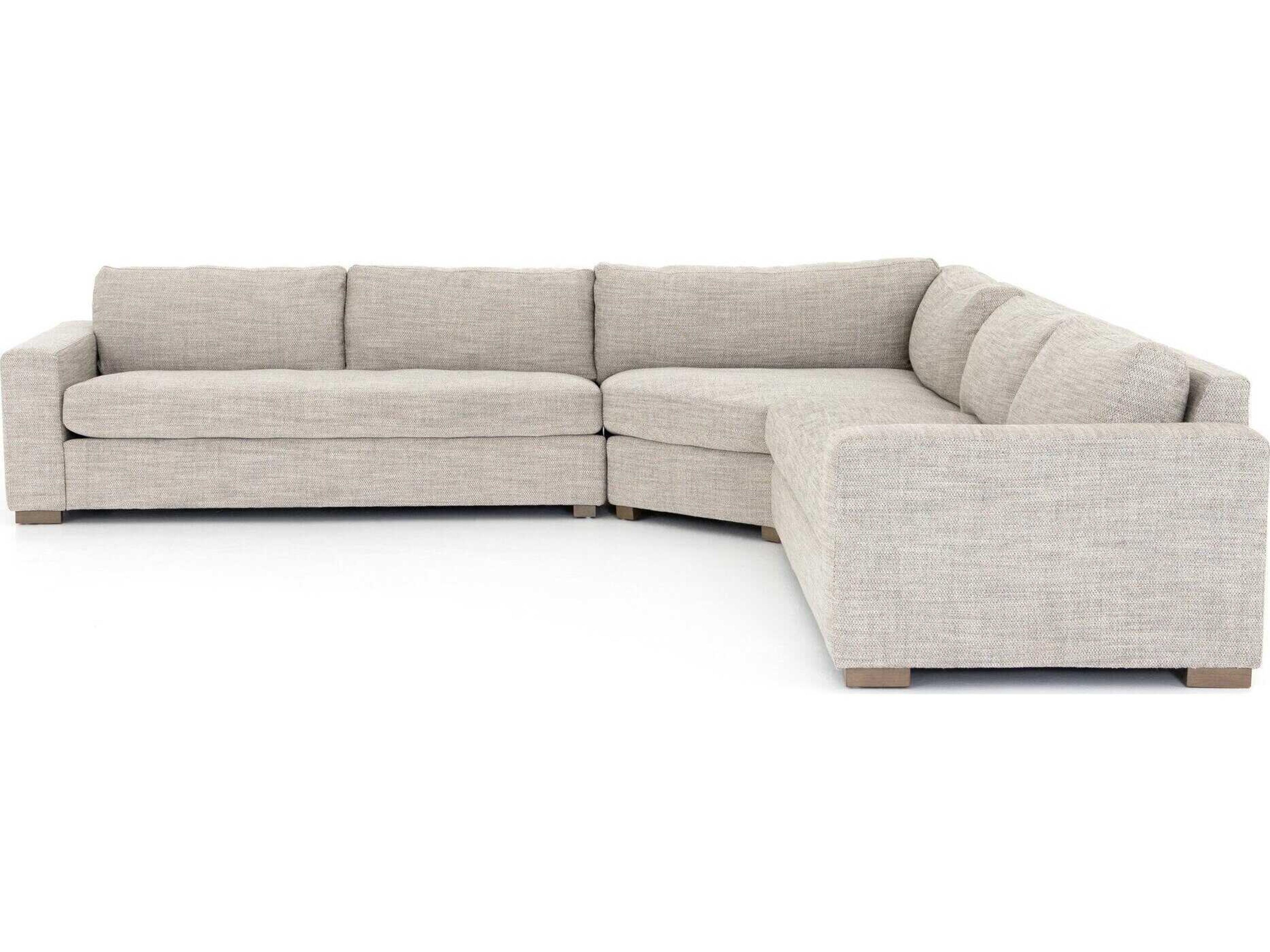 Kensington Boone 3 - Piece Gray Upholstered Sectional Sofa