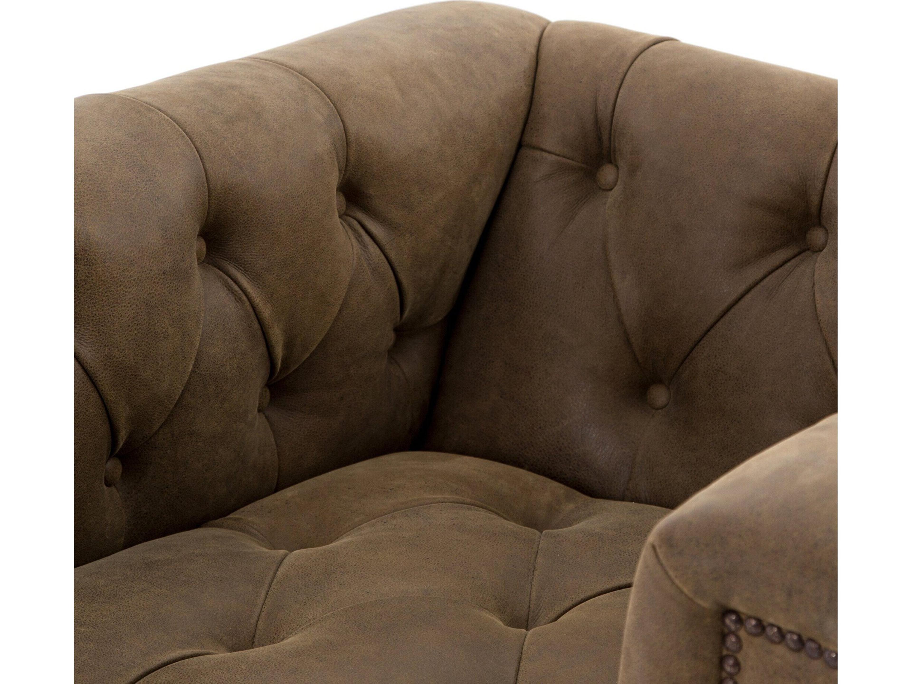 Luxecor Globetrotter Maxx Swivel Brown Leather Accent Chair