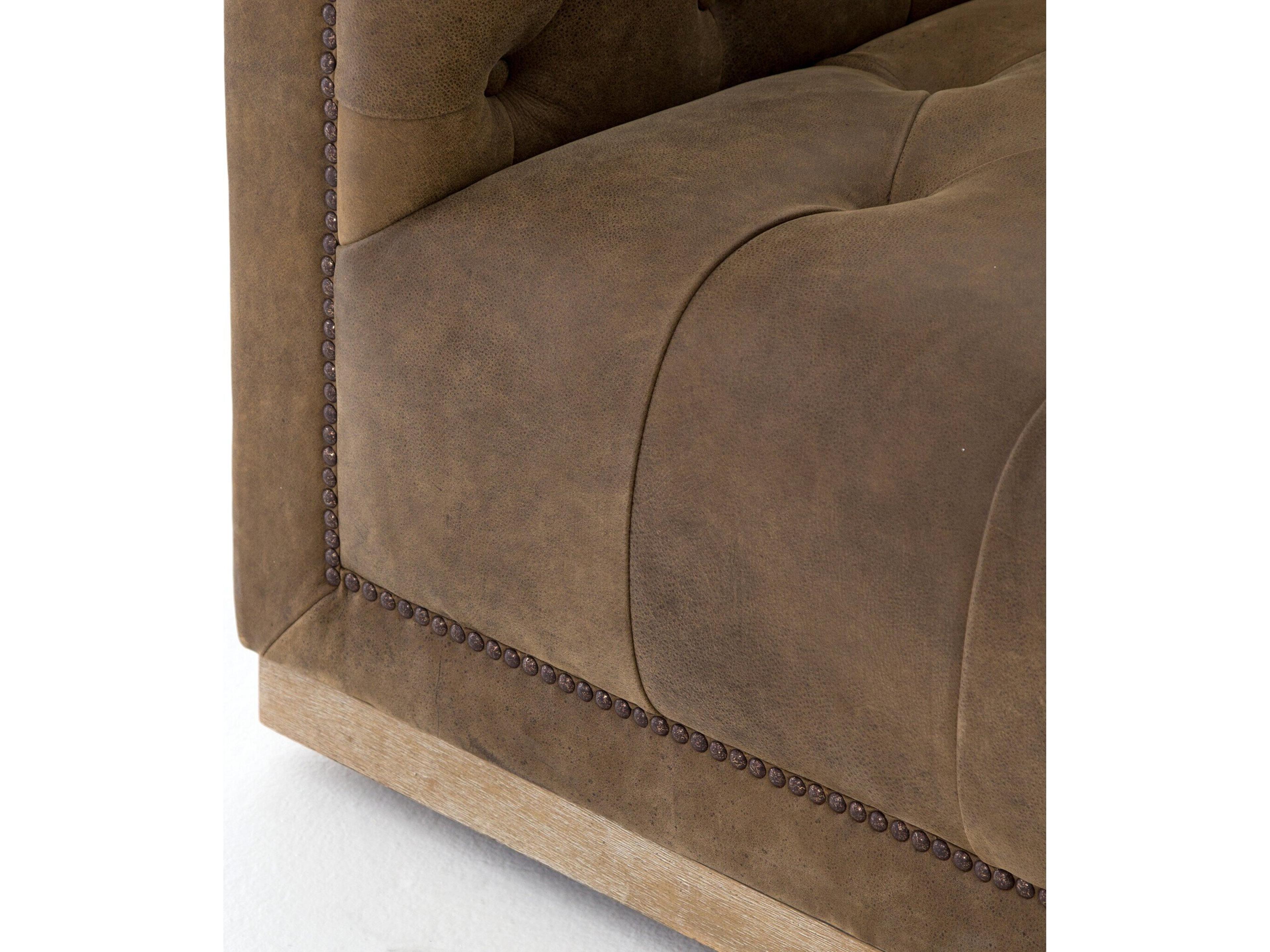 Luxecor Globetrotter Maxx Swivel Brown Leather Accent Chair