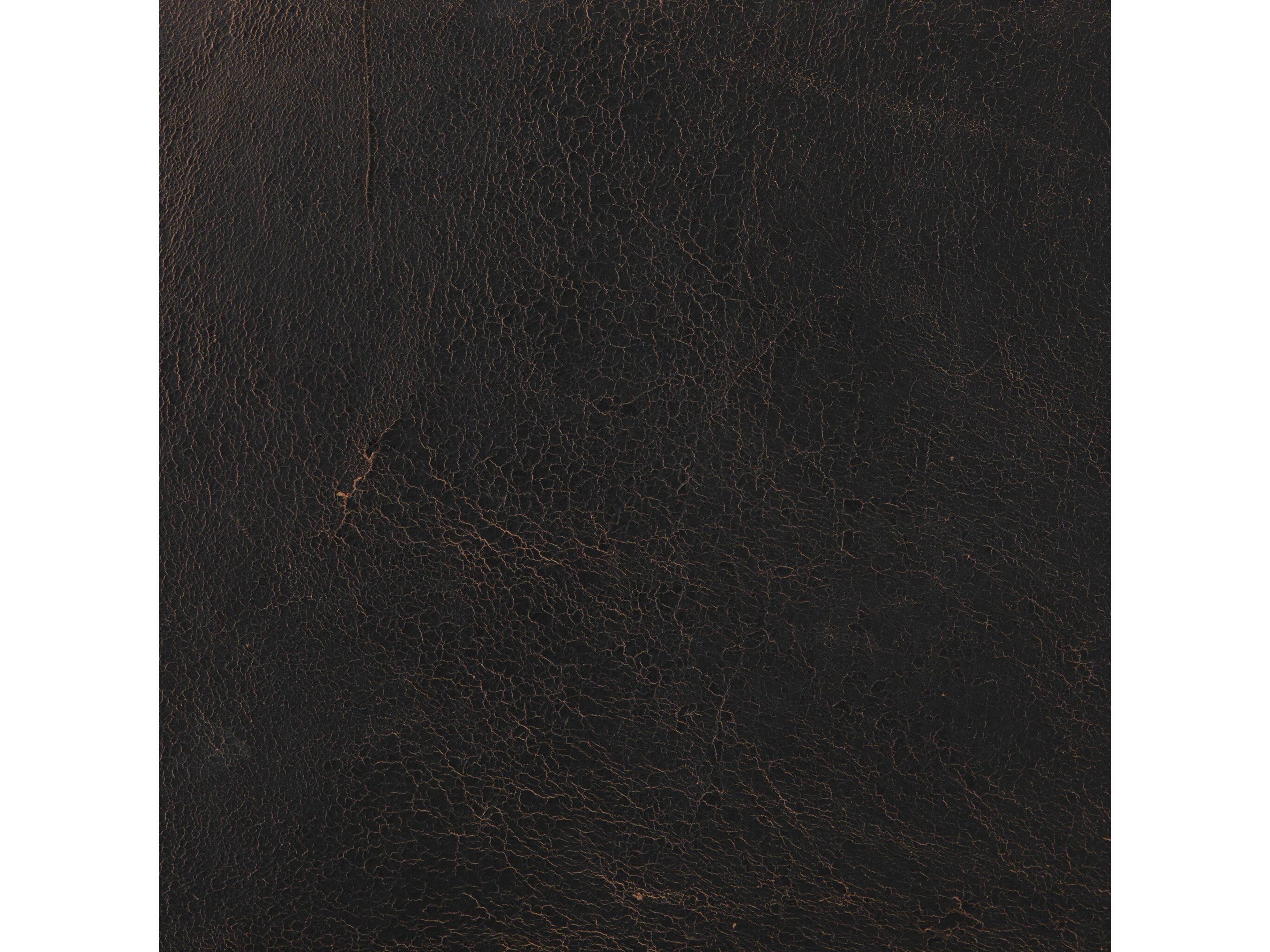 Four Hands Kensington Maxx Swivel Black Leather Club Chair