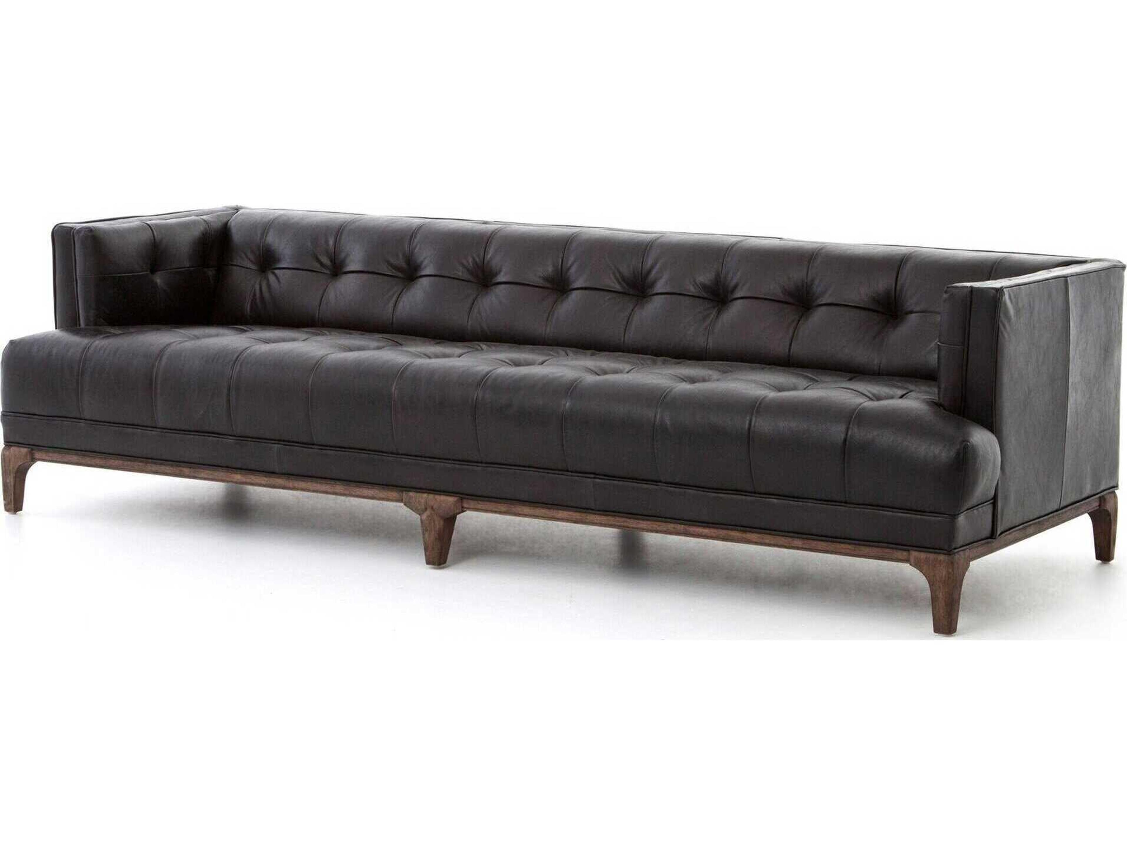 Kensington Dylan Black Leather Sofa