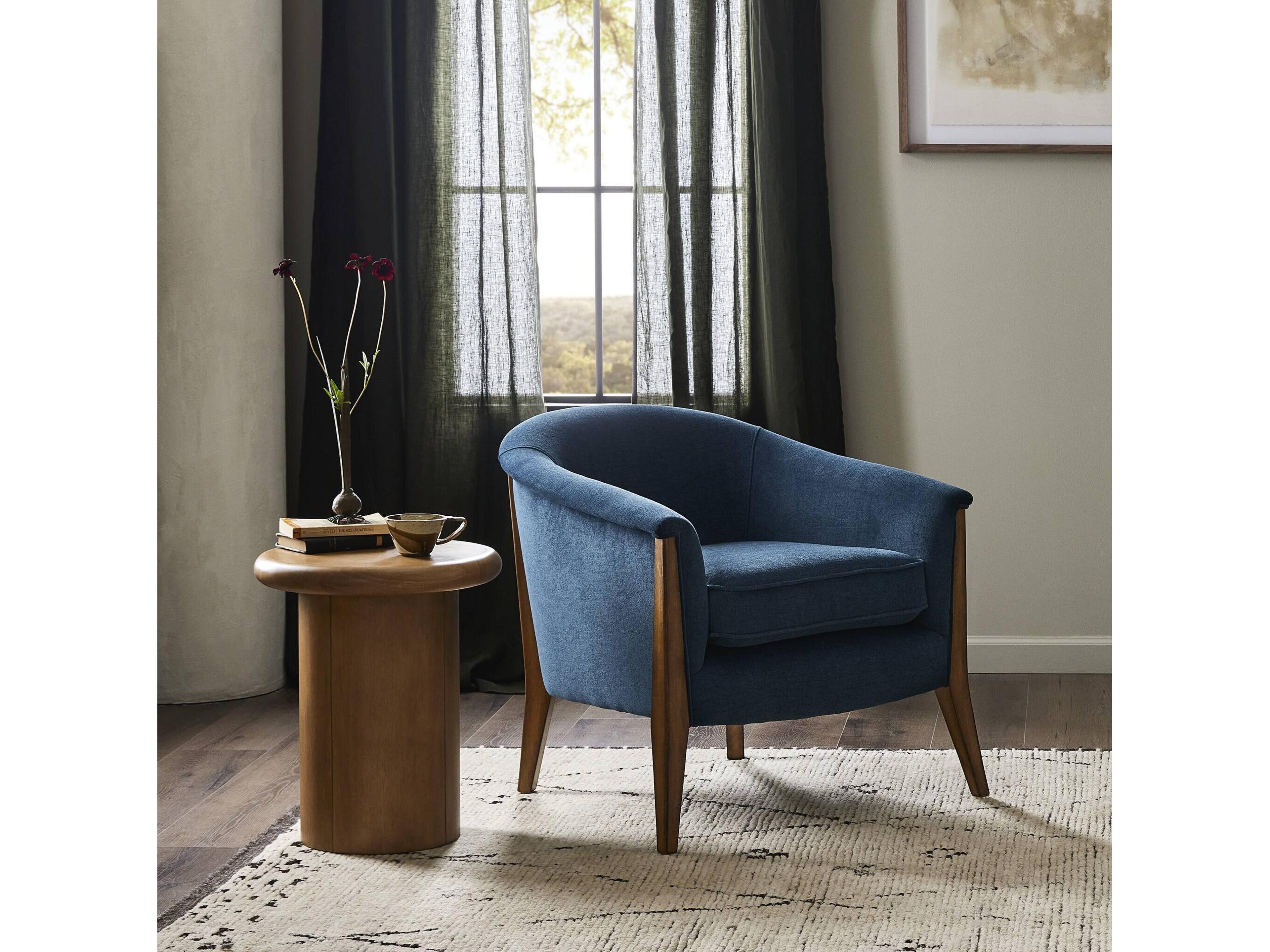 Four Hands Kensington Nomad Blue Fabric Accent Chair