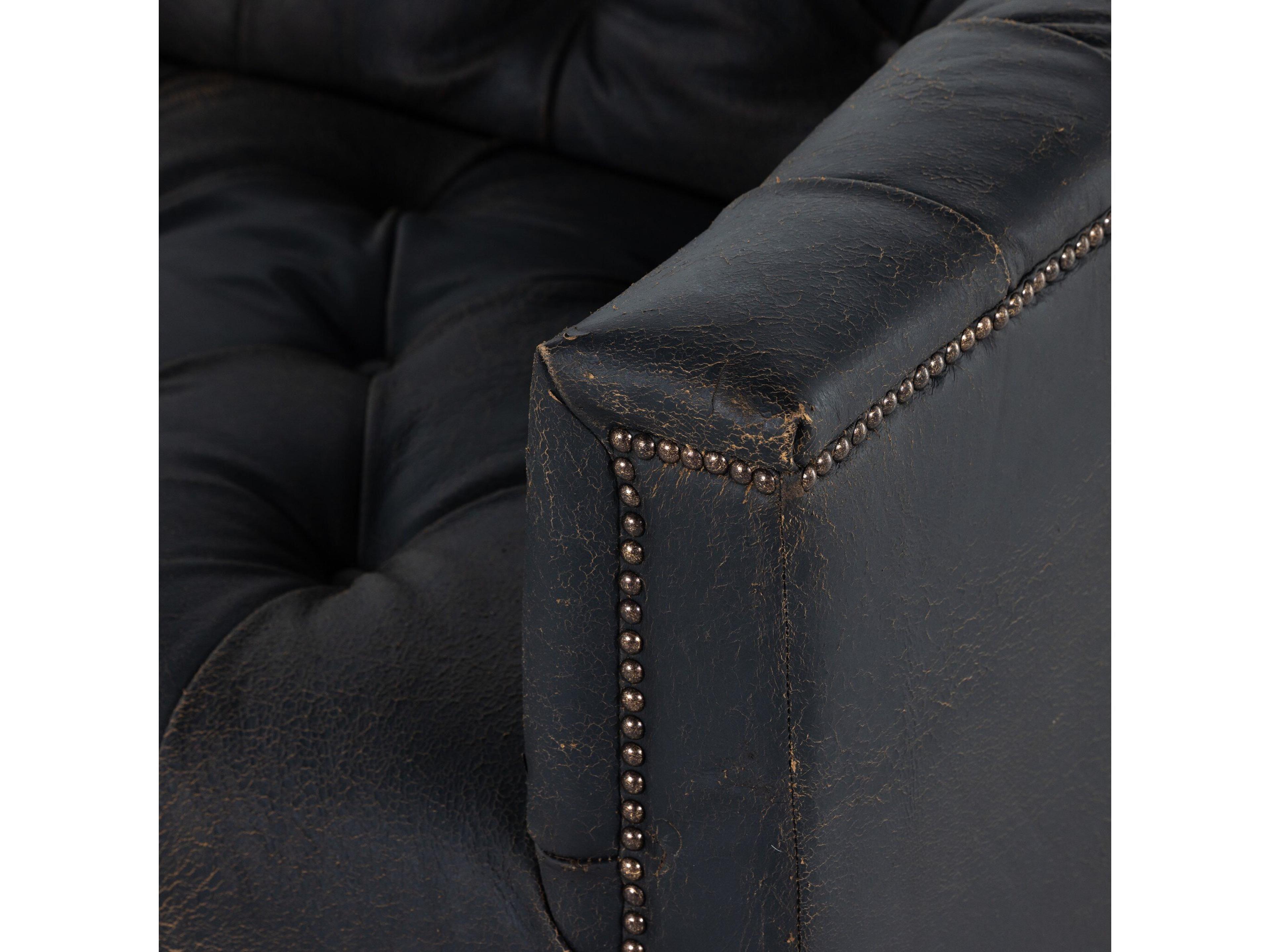 Four Hands Kensington Maxx Destroyed Black 95" Sofa