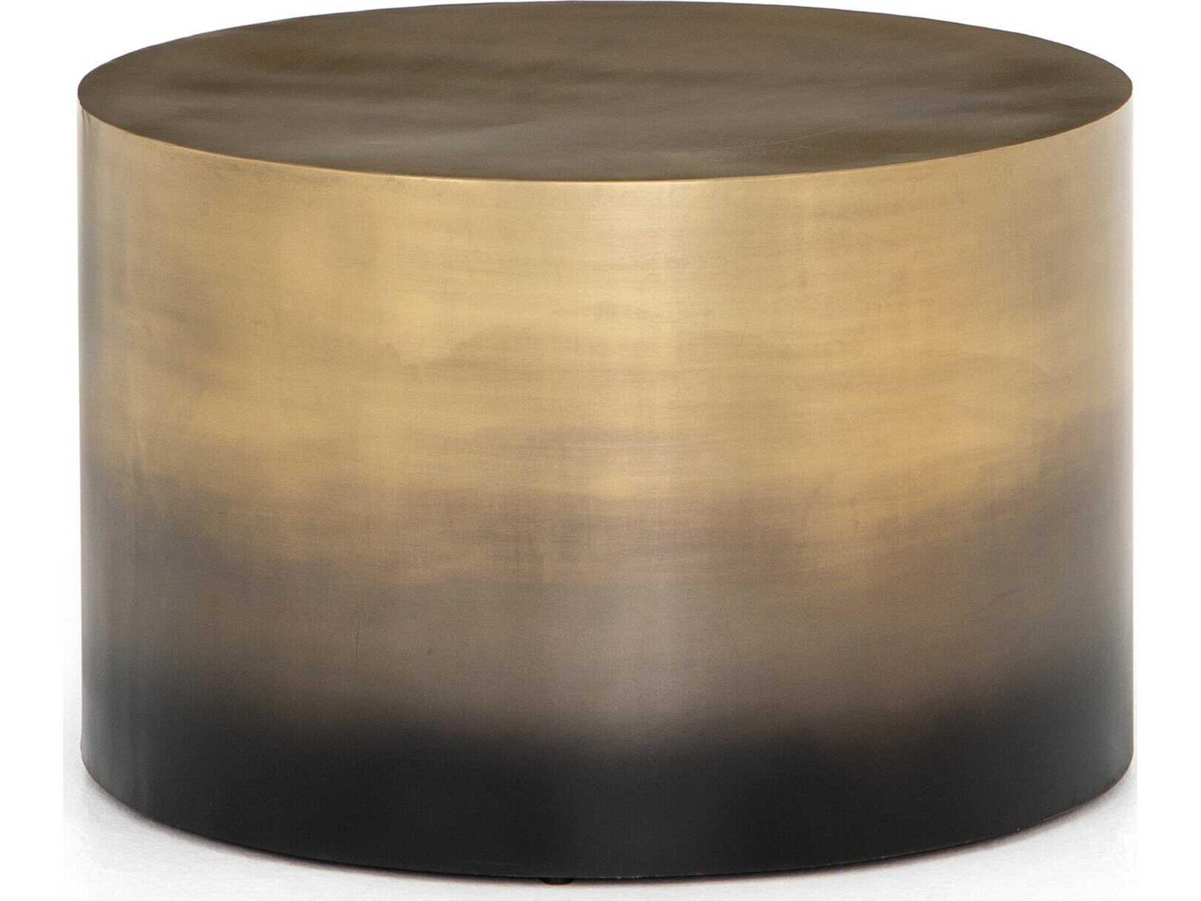 Cameron Ombre Bunching Table in Antique Brass