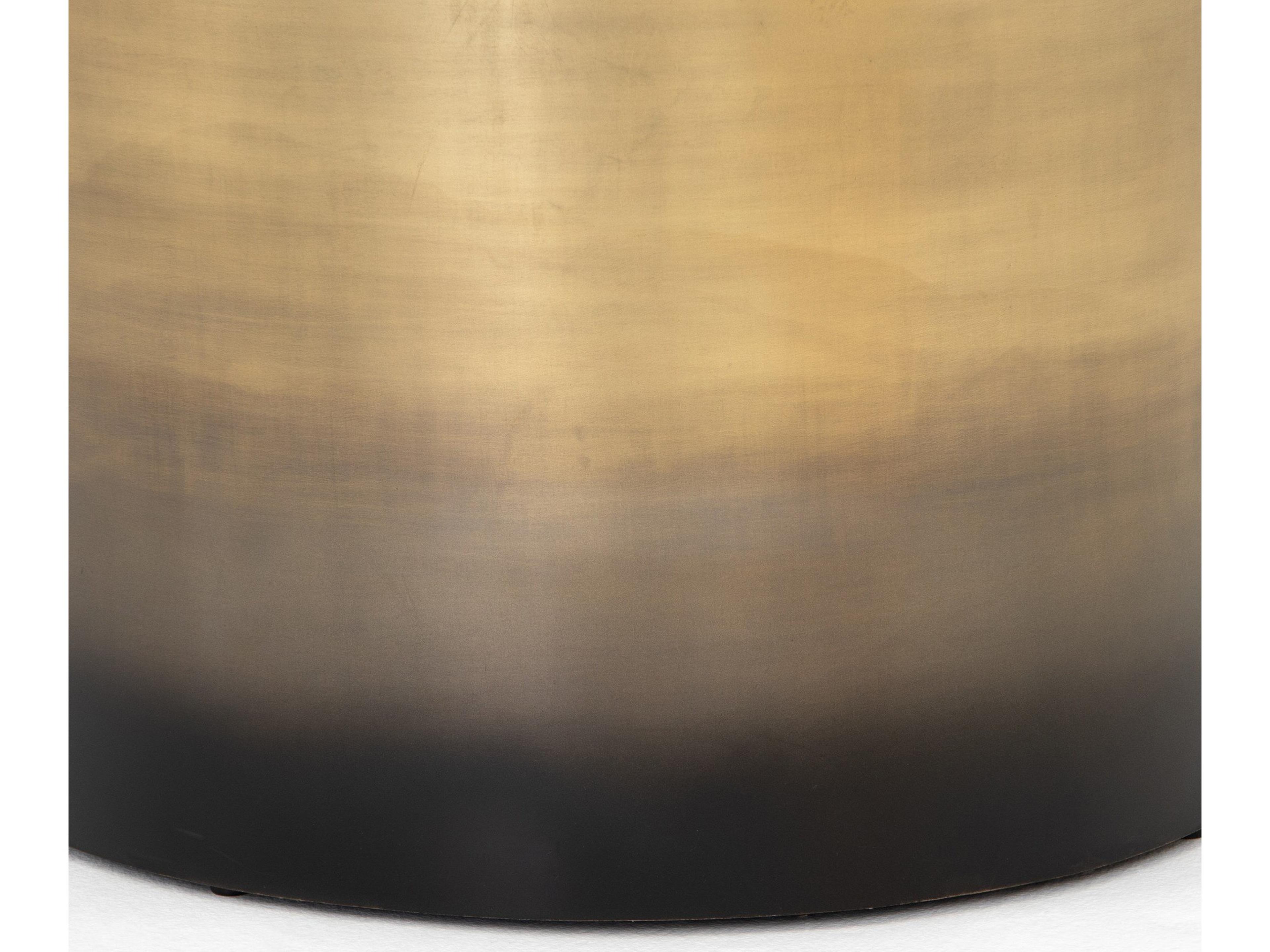 Four Hands Asher Cameron Round Metal Ombre Antique Brass Coffee Table