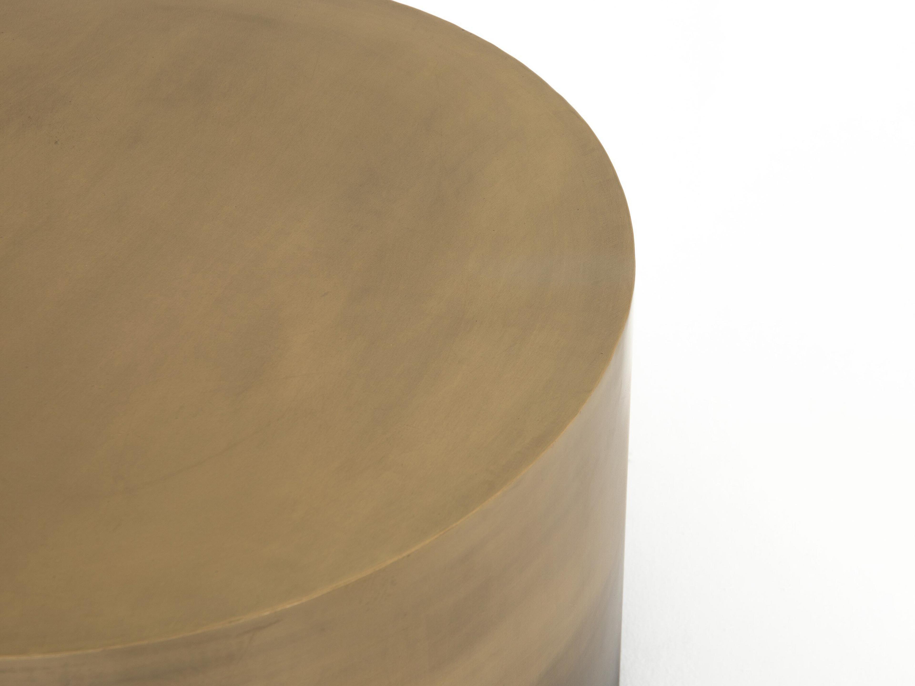 Four Hands Asher Cameron Round Metal Ombre Antique Brass Coffee Table