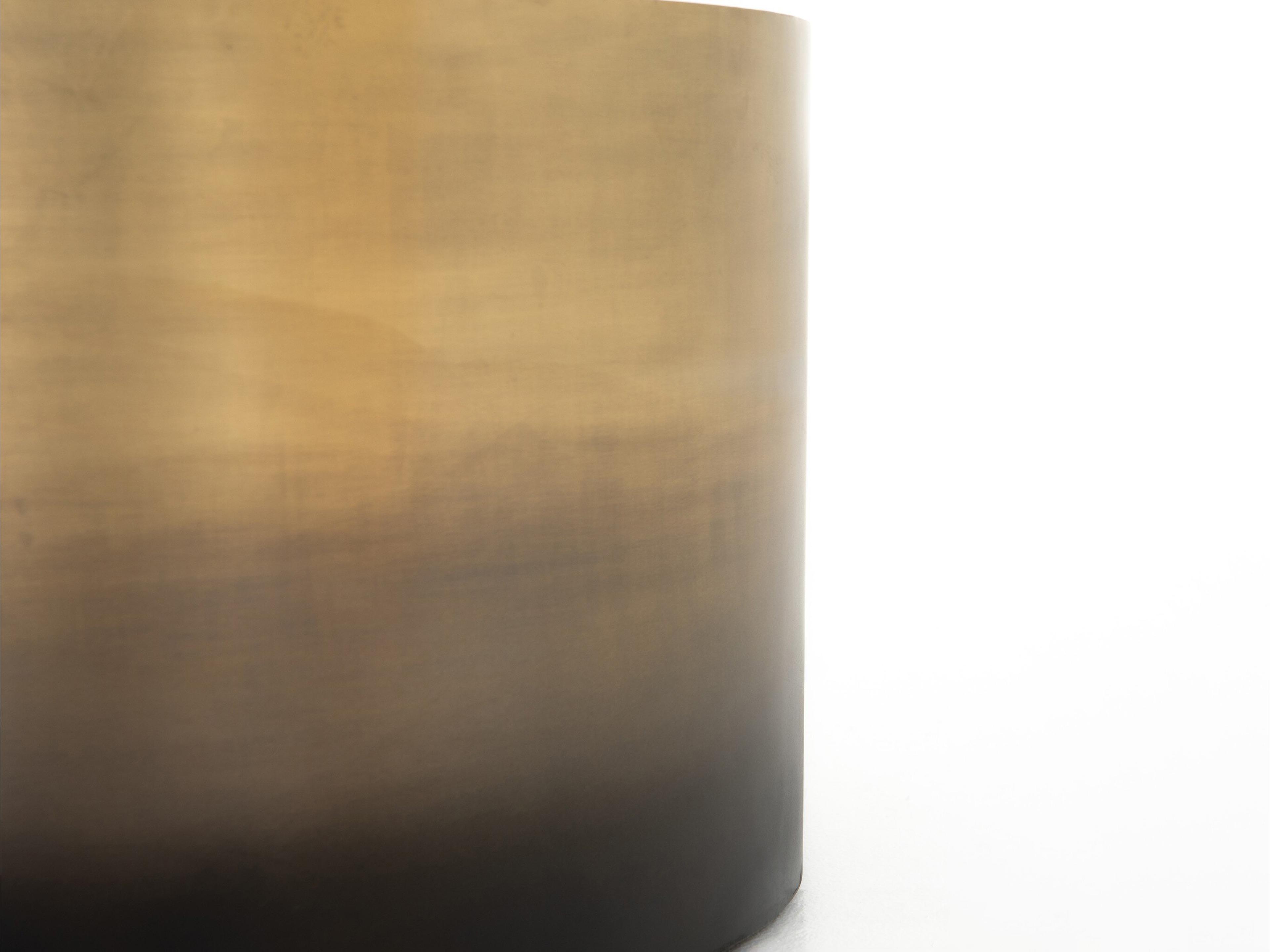 Four Hands Asher Cameron Round Metal Ombre Antique Brass Coffee Table