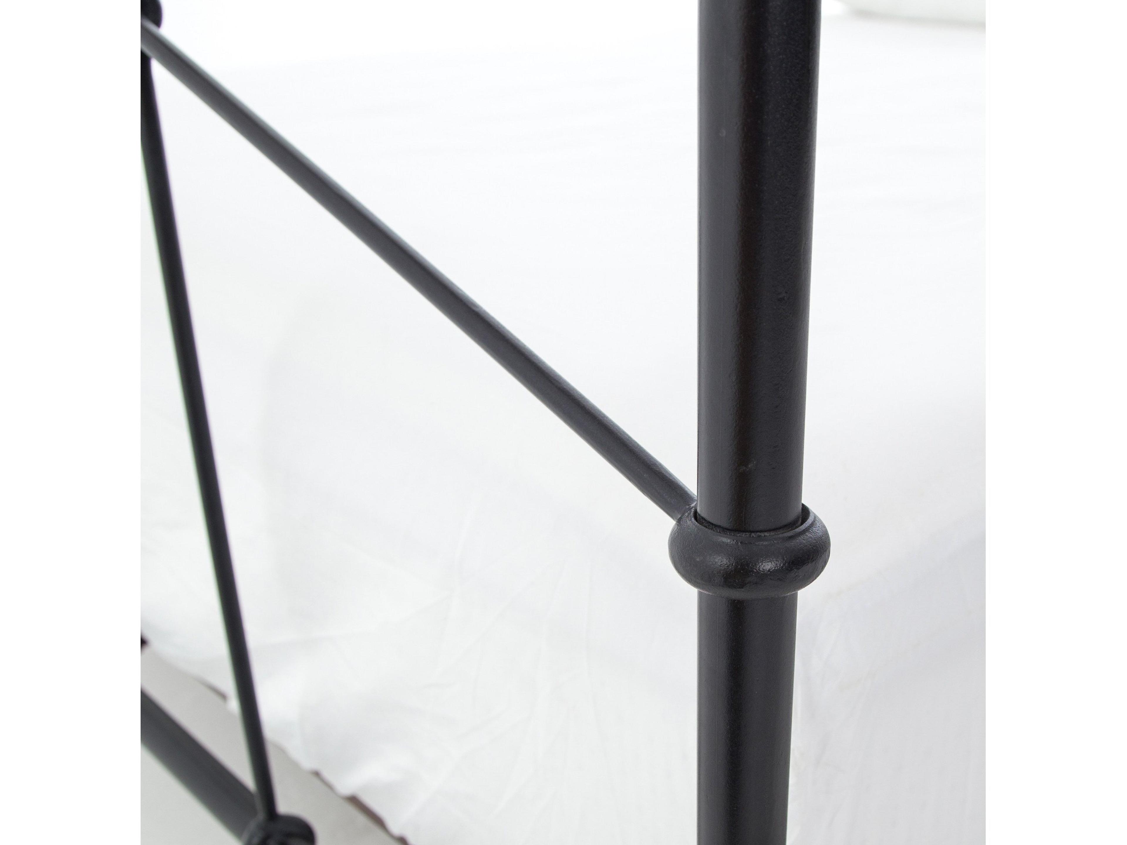 Four Hands Primitive Casey Black Mango Wood King Panel Bed