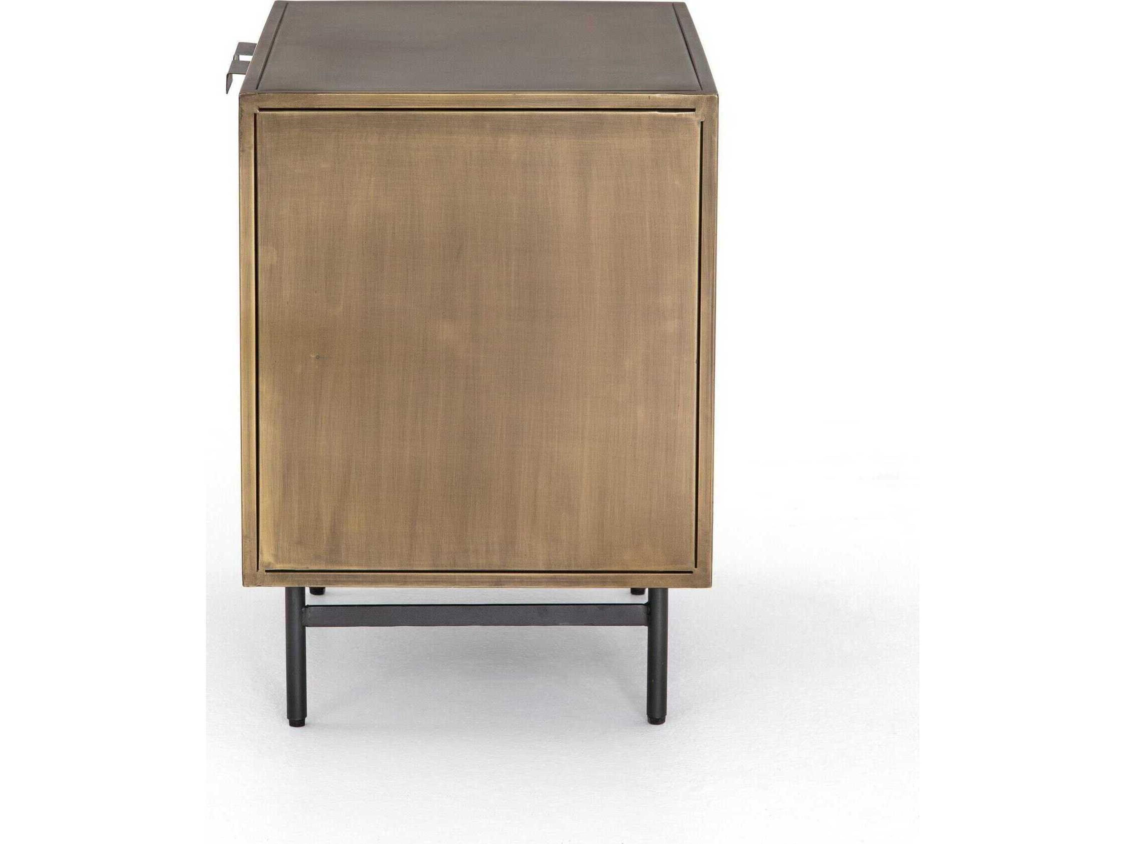 Four Hands Element Sunburst Brass Nightstand