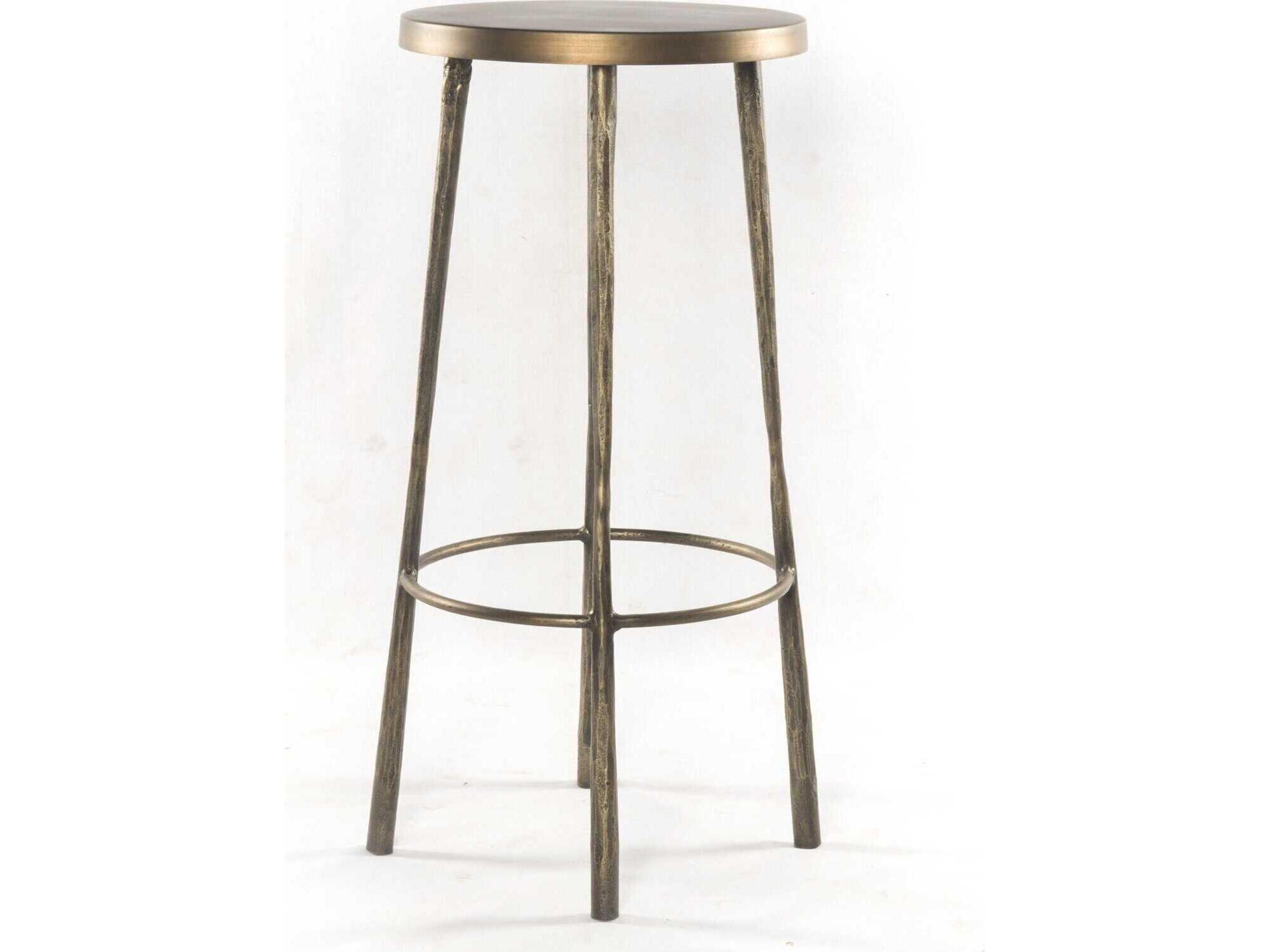 Four Hands Element Westwood Antique Brass Bar Stool
