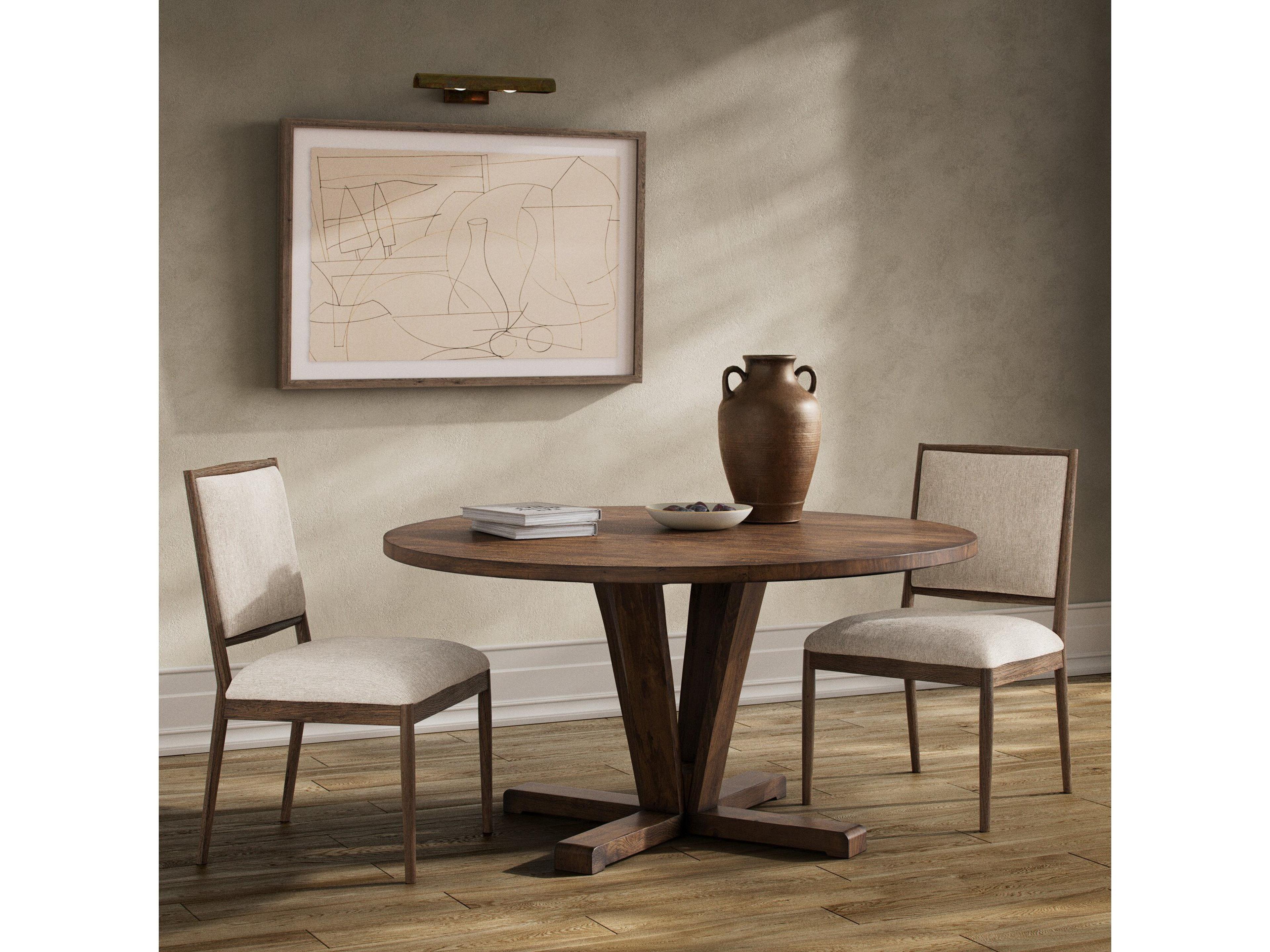 Four Hands Harmon Cobain Round Wood Reclaimed Mango Dining Table