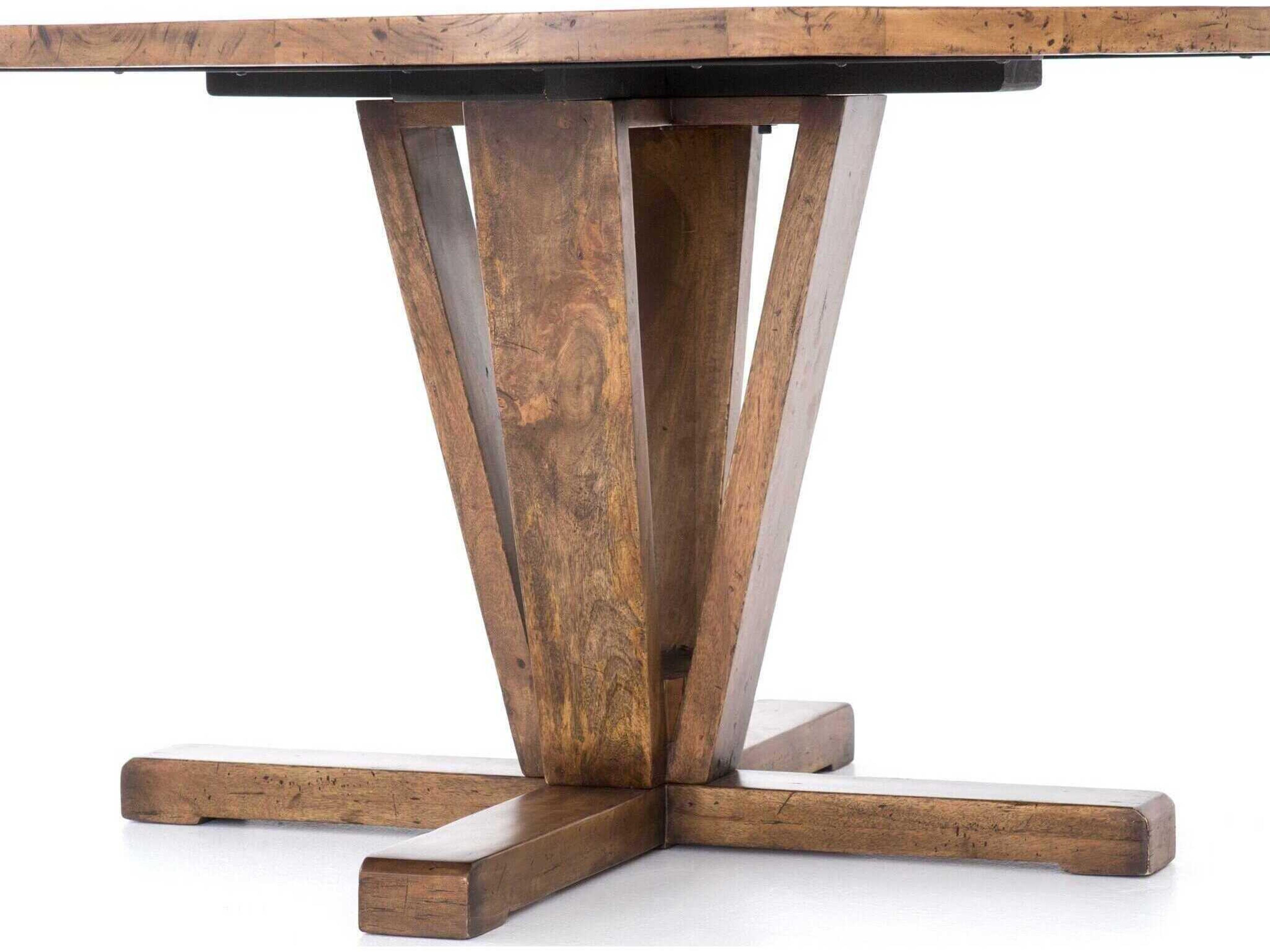 Luxecor Globetrotter Cobain Round Wood Reclaimed Mango Dining Table