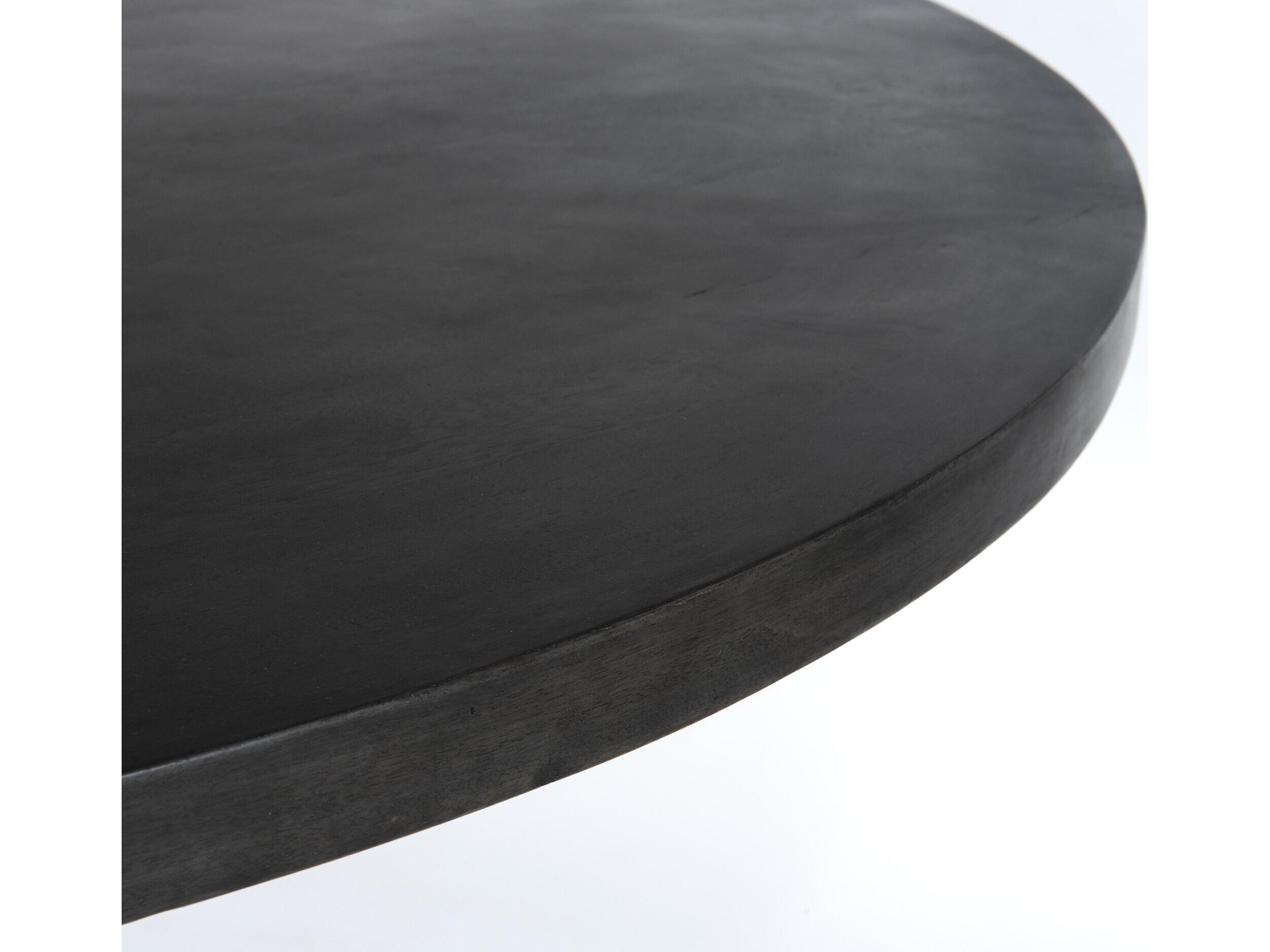 Four Hands Harmon Kesling Round Wood Coal On Mango Dining Table