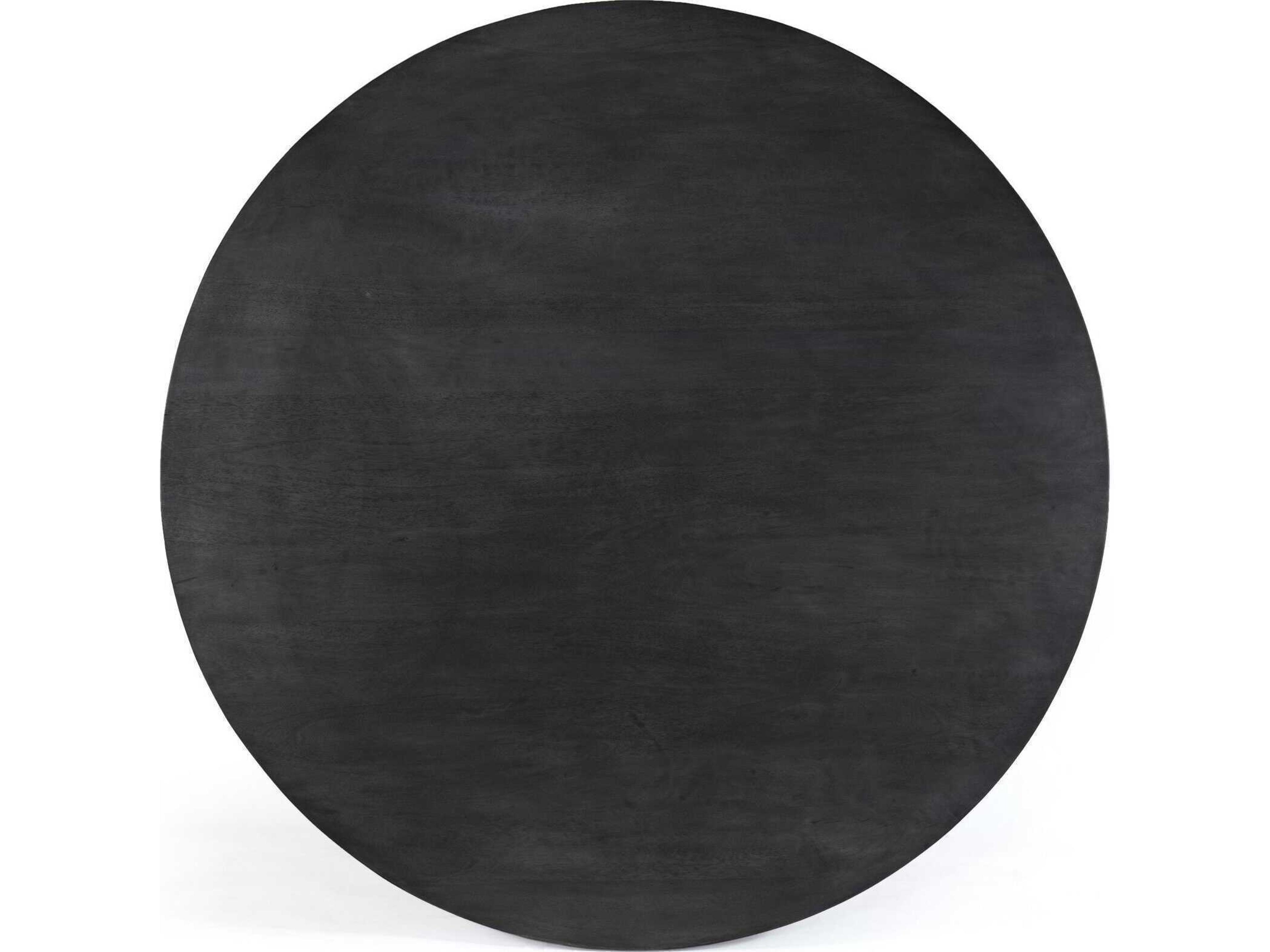 Luxecor Globetrotter Kesling Round Wood Coal On Mango Dining Table