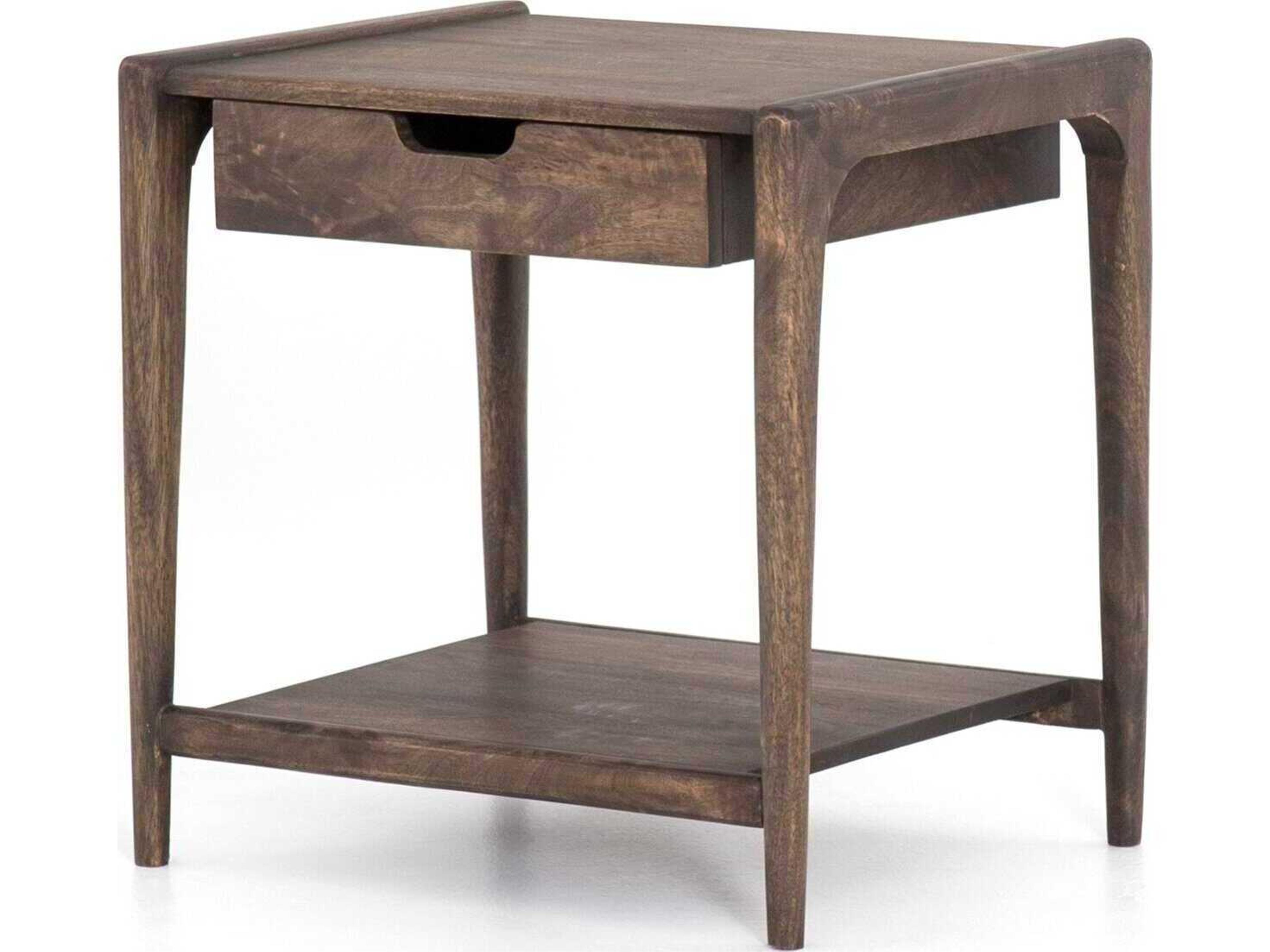 Harmon Valeria Rectangular Wood Aged Brown End Table