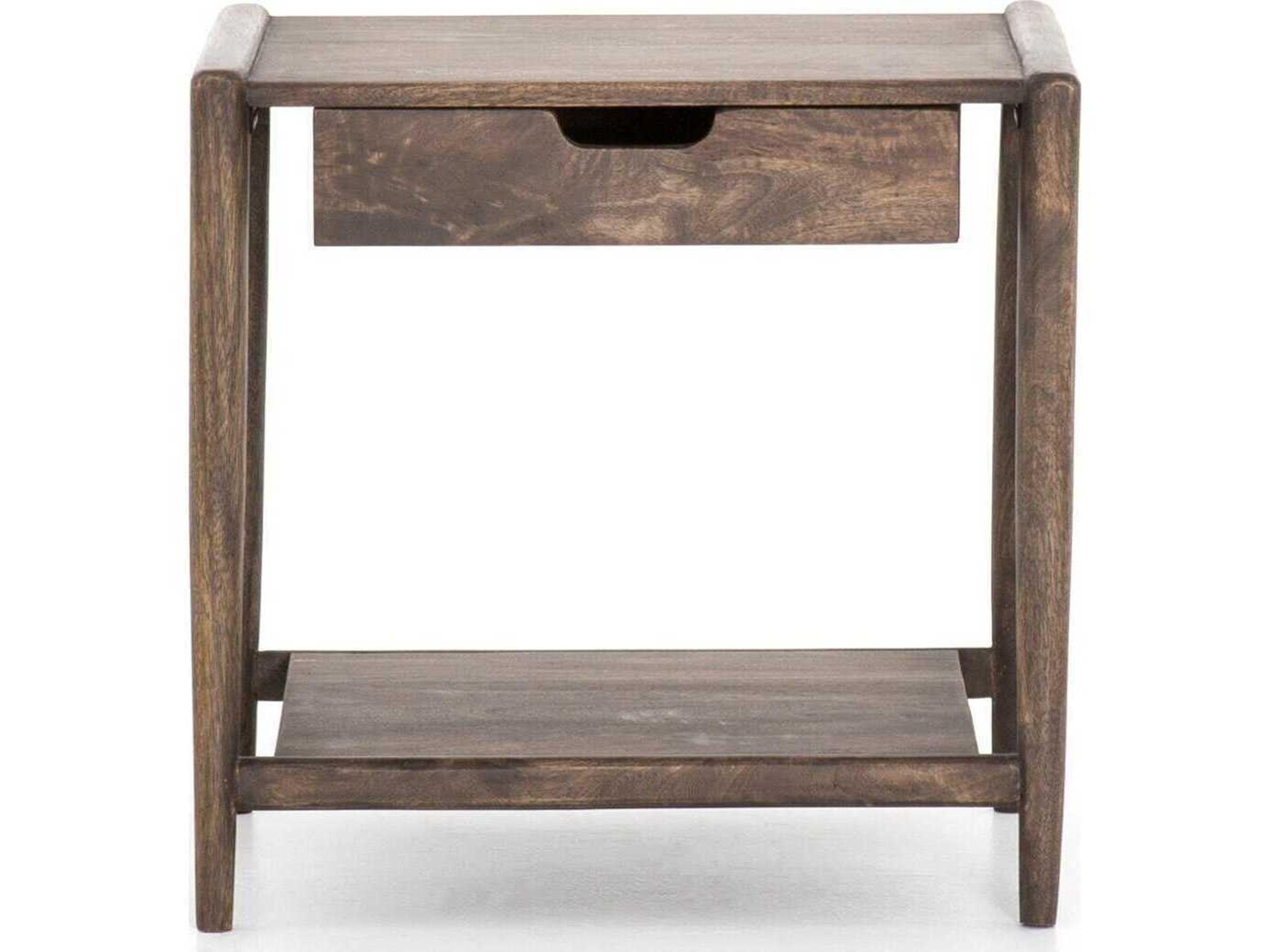 Four Hands Harmon Valeria Rectangular Wood Aged Brown End Table