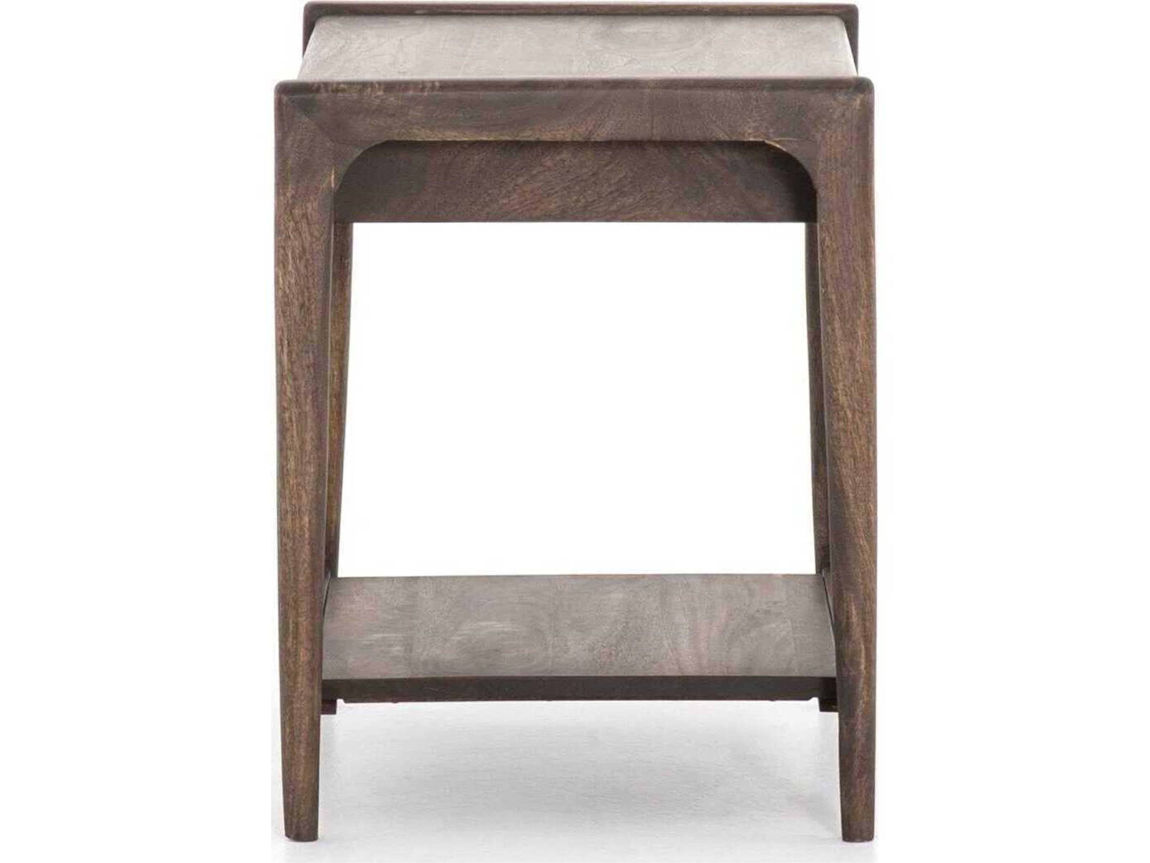 Four Hands Harmon Valeria Rectangular Wood Aged Brown End Table