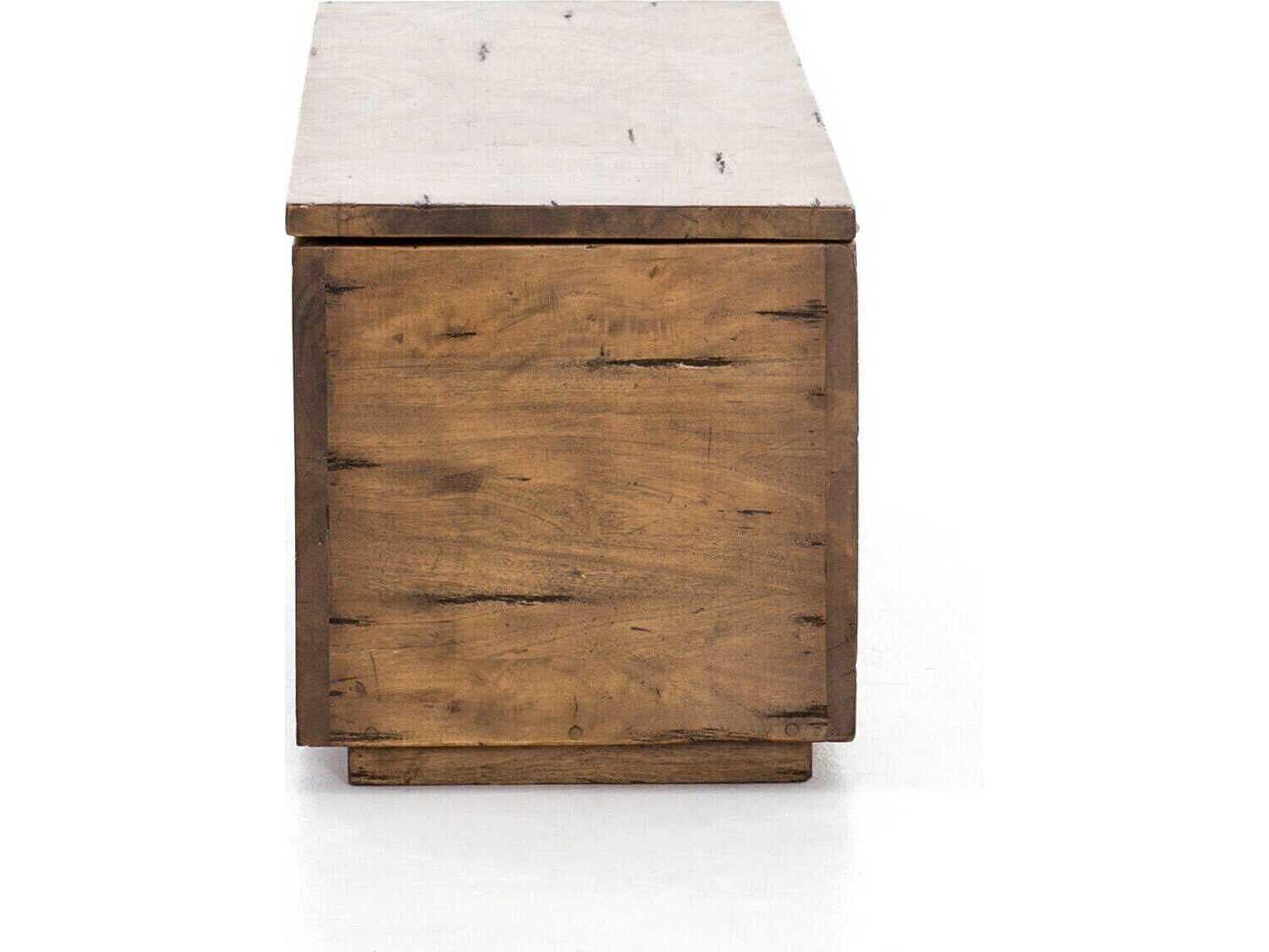 Four Hands Harmon Reclaimed Fruitwood Brown Storage Trunk