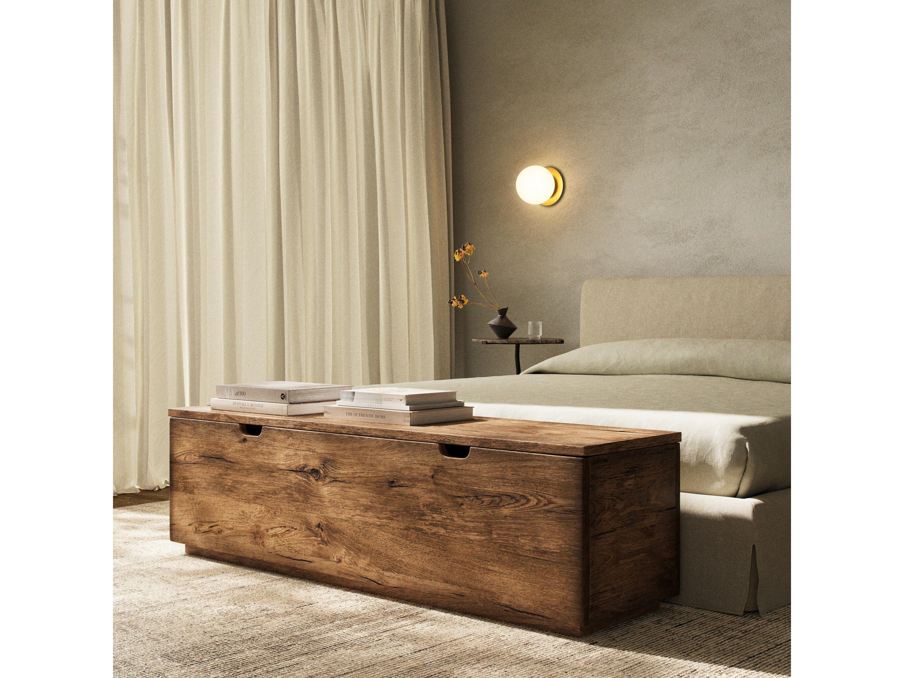 Four Hands Harmon Reclaimed Fruitwood Brown Storage Trunk