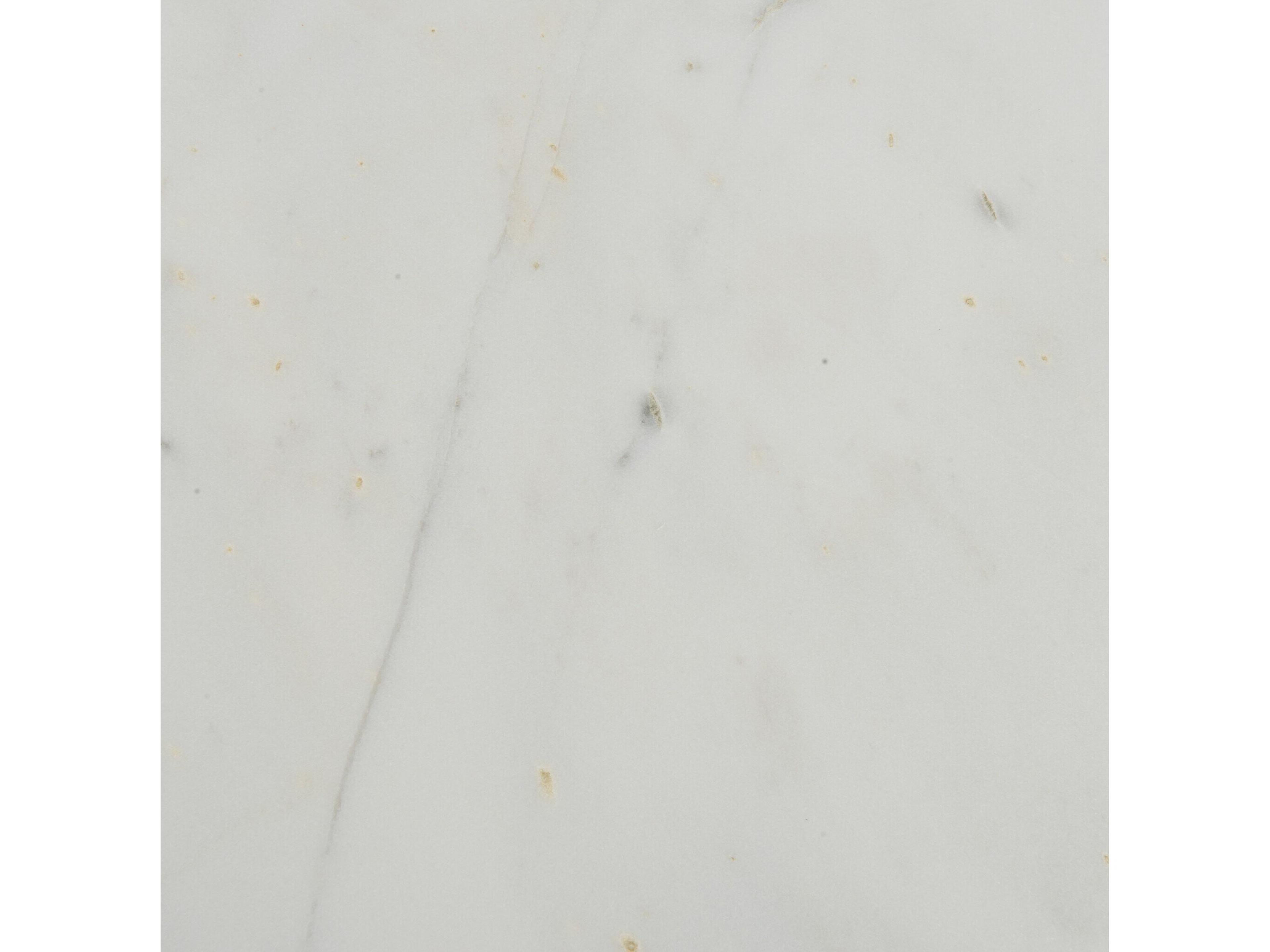 Four Hands Marlow Naomi Round Raw Brass Polished White Marble Coffee Table