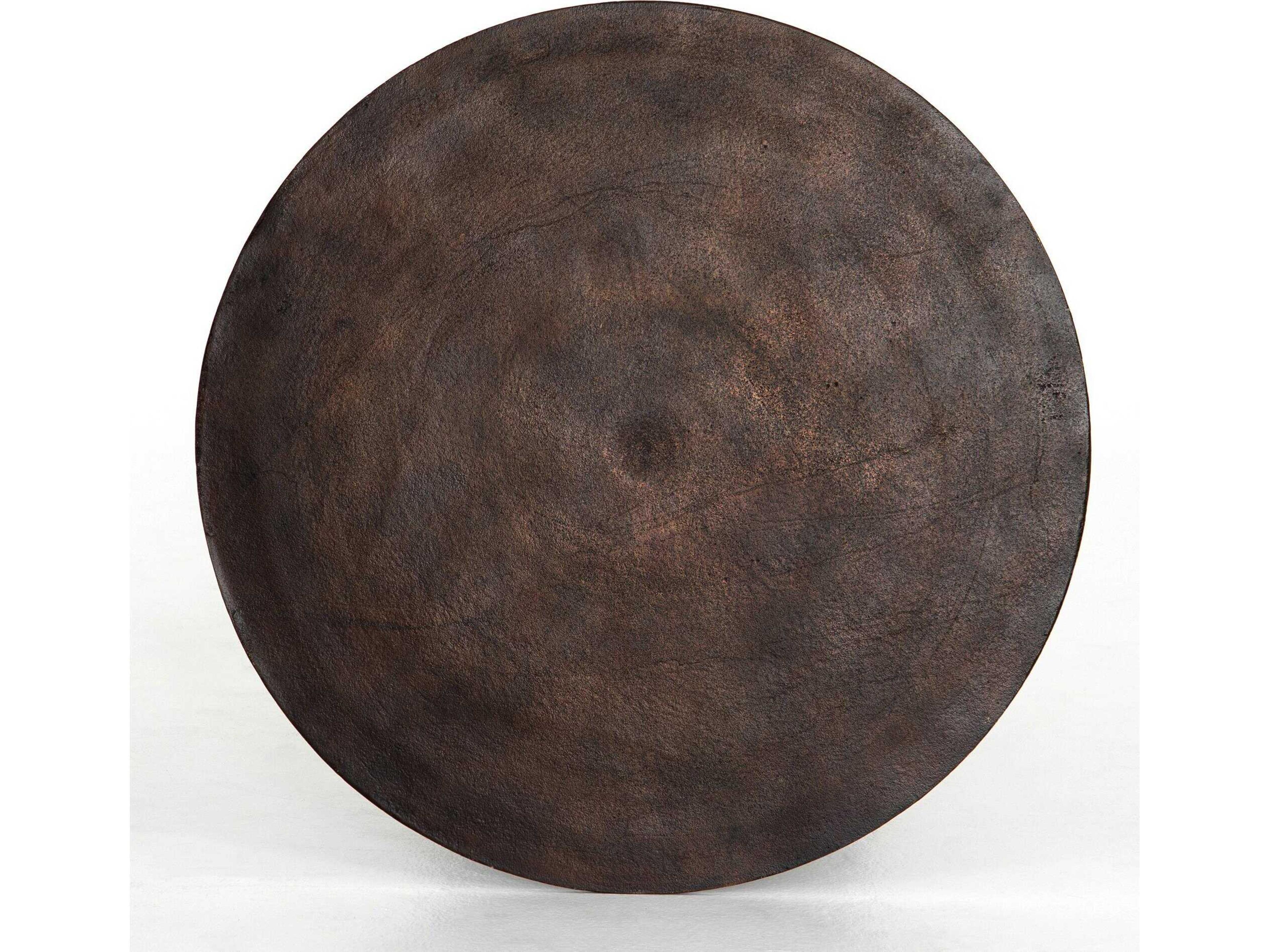 Four Hands Marlow Antique Rust Round Metal Bar Table