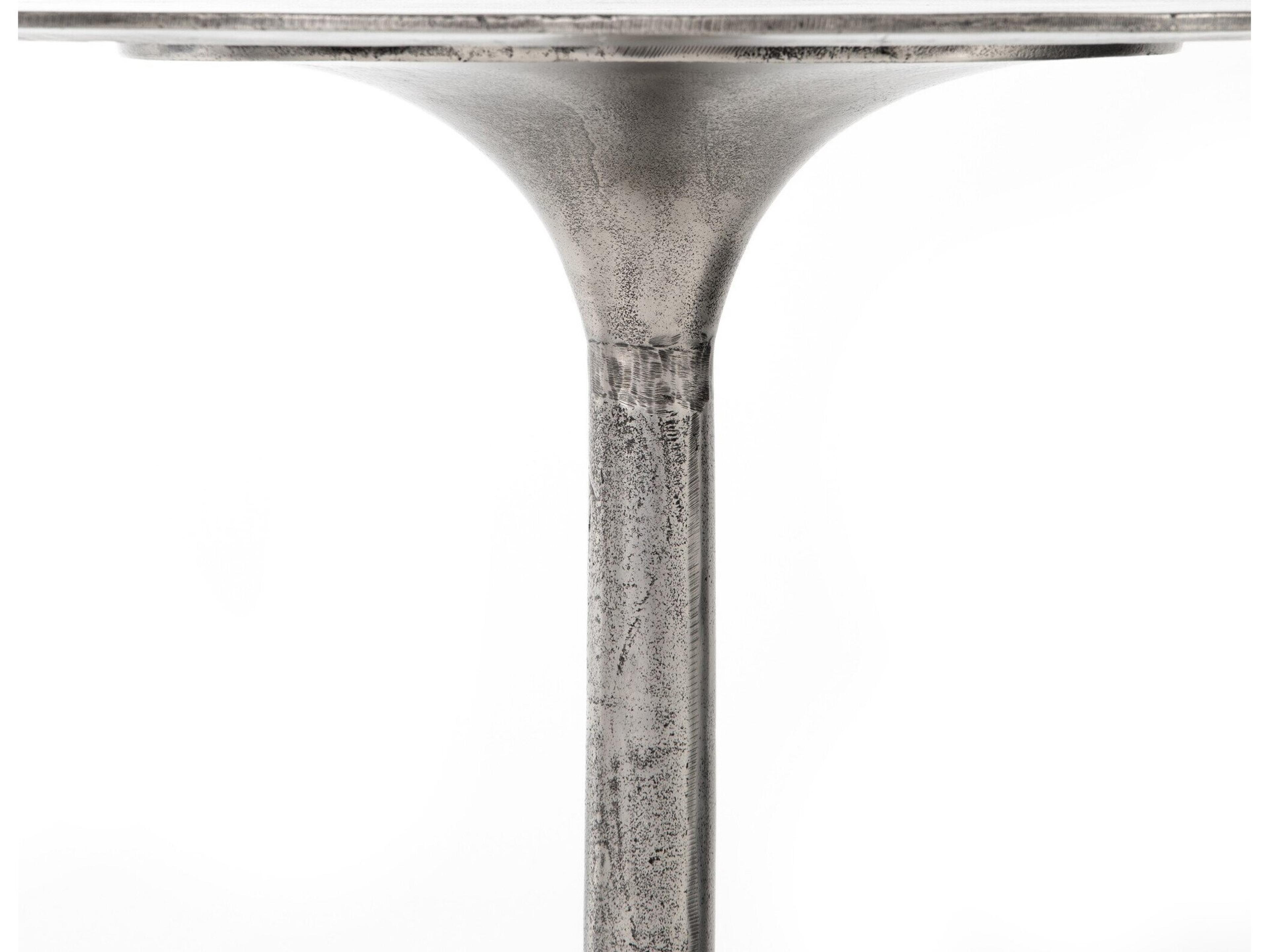 Four Hands Marlow Raw Antique Nickel Round Metal Bar Table