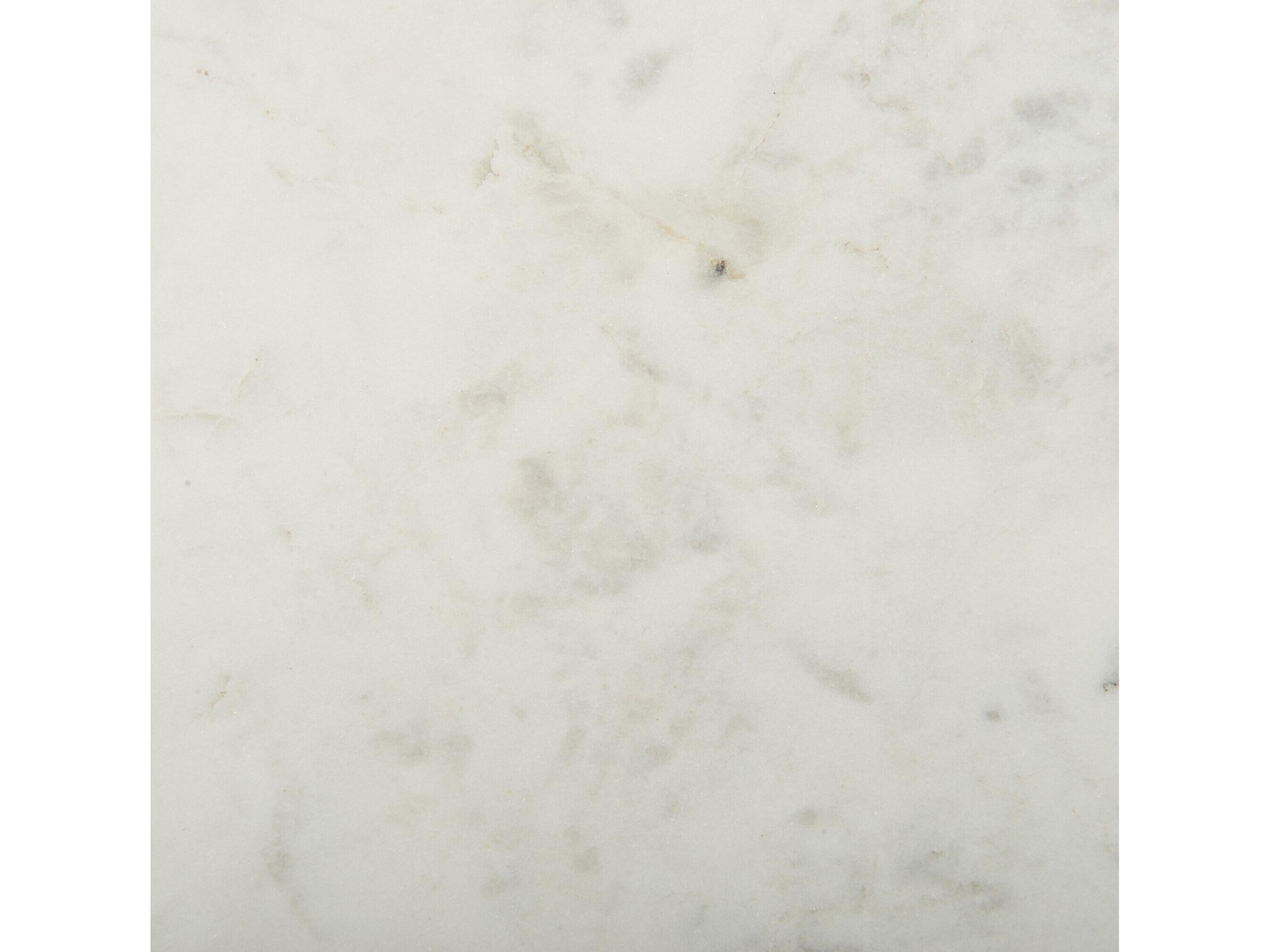 Four Hands Marlow Felix Rectangular Antique Brass Polished White Marble Console Table