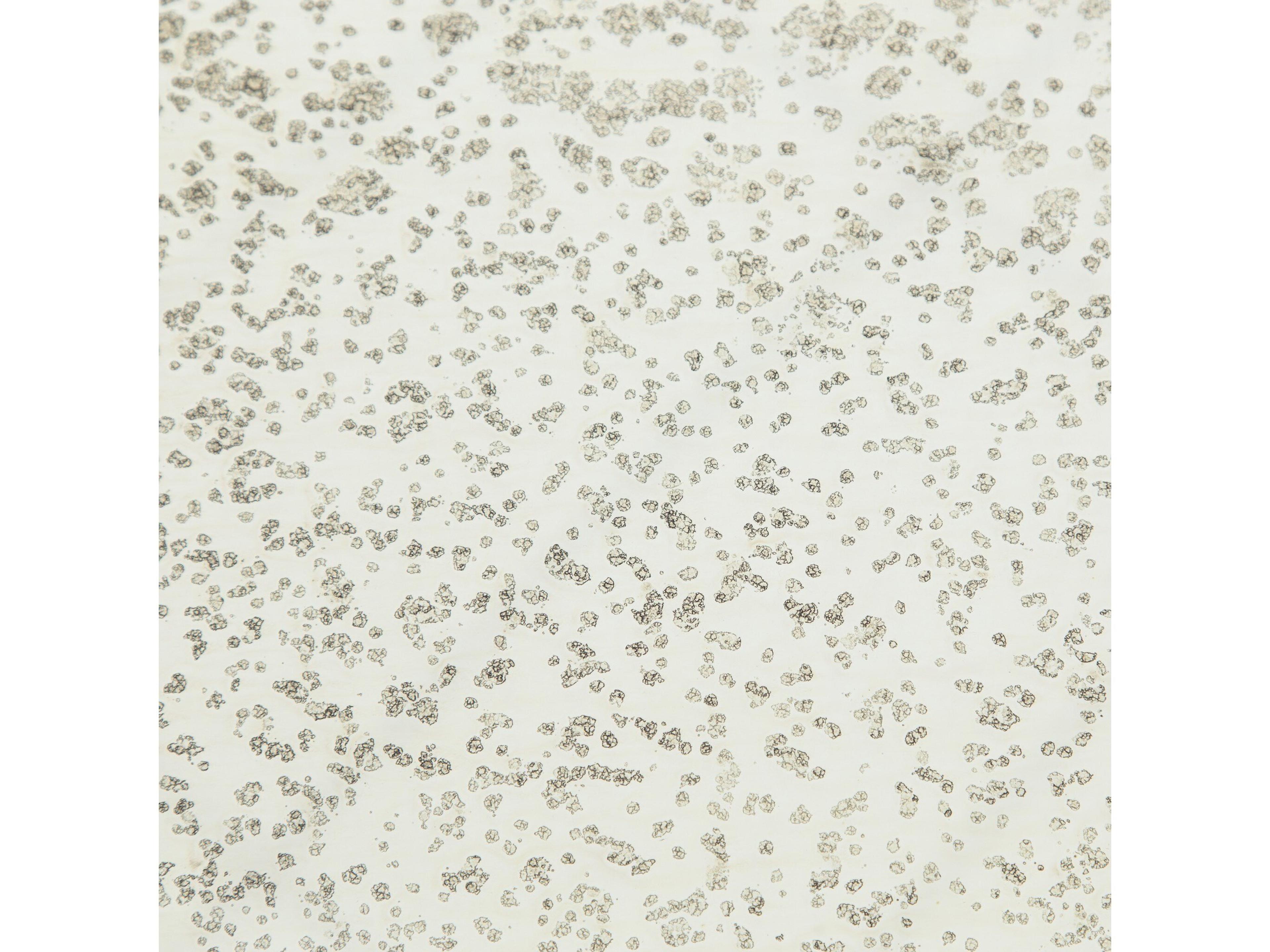 Four Hands Marlow Round Brushed Bronze Ash Glass End Table