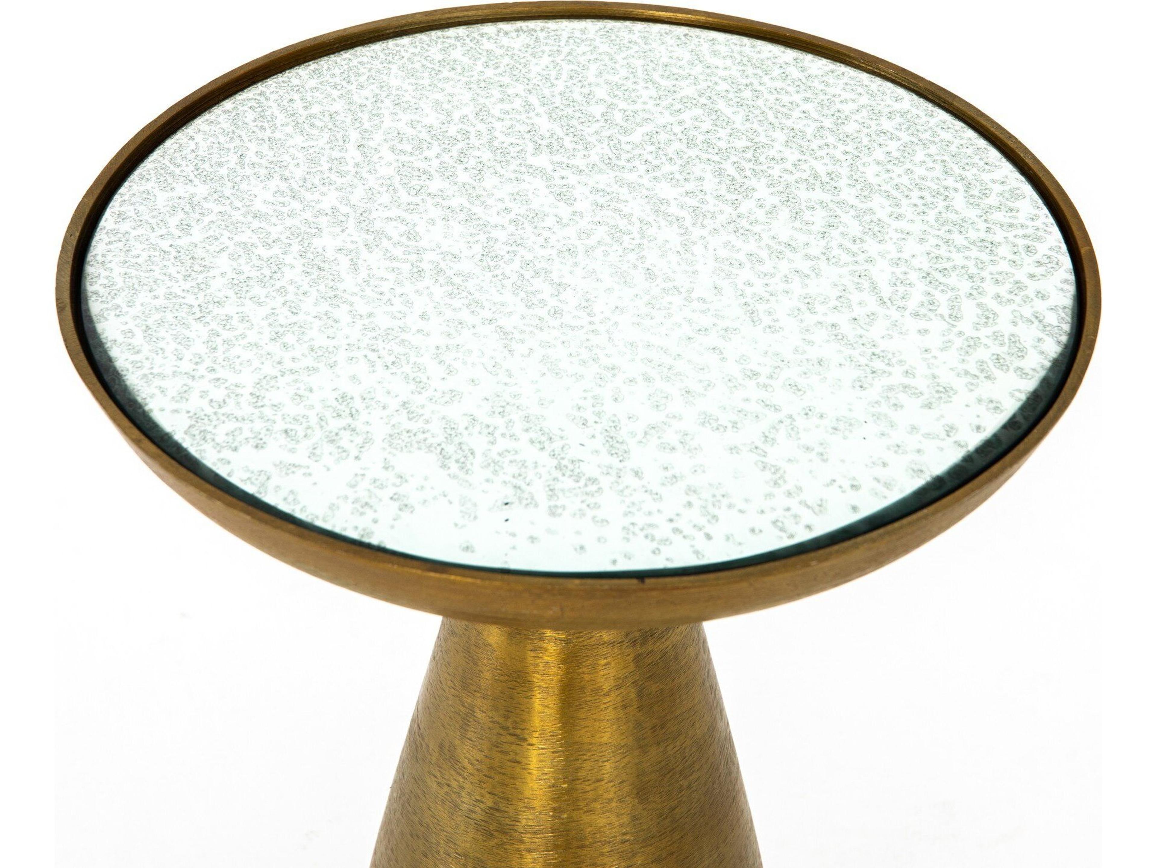 Four Hands Marlow Round Glass End Table