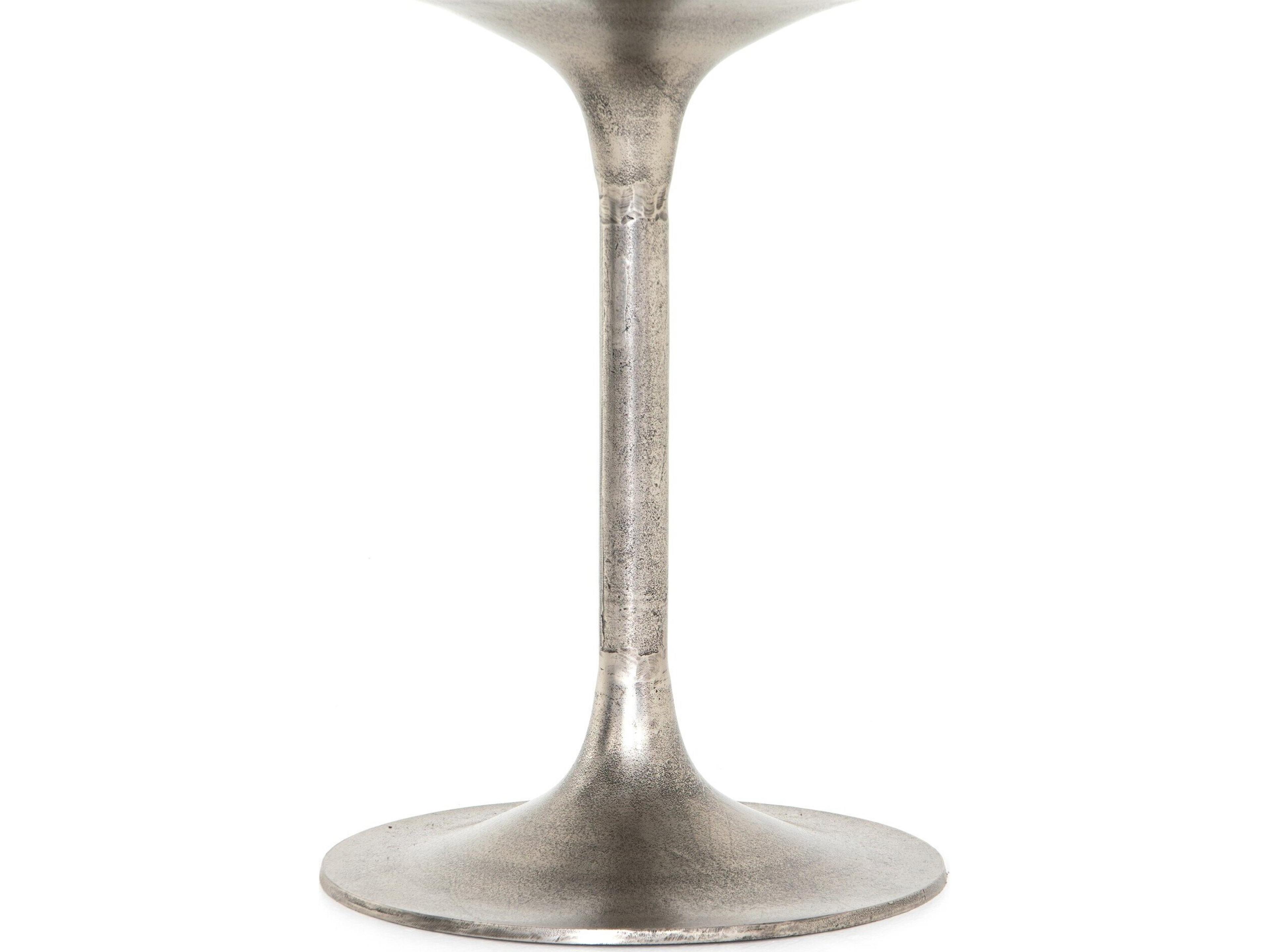 Four Hands Marlow Simone Round Metal Raw Antique Nickel Dining Table