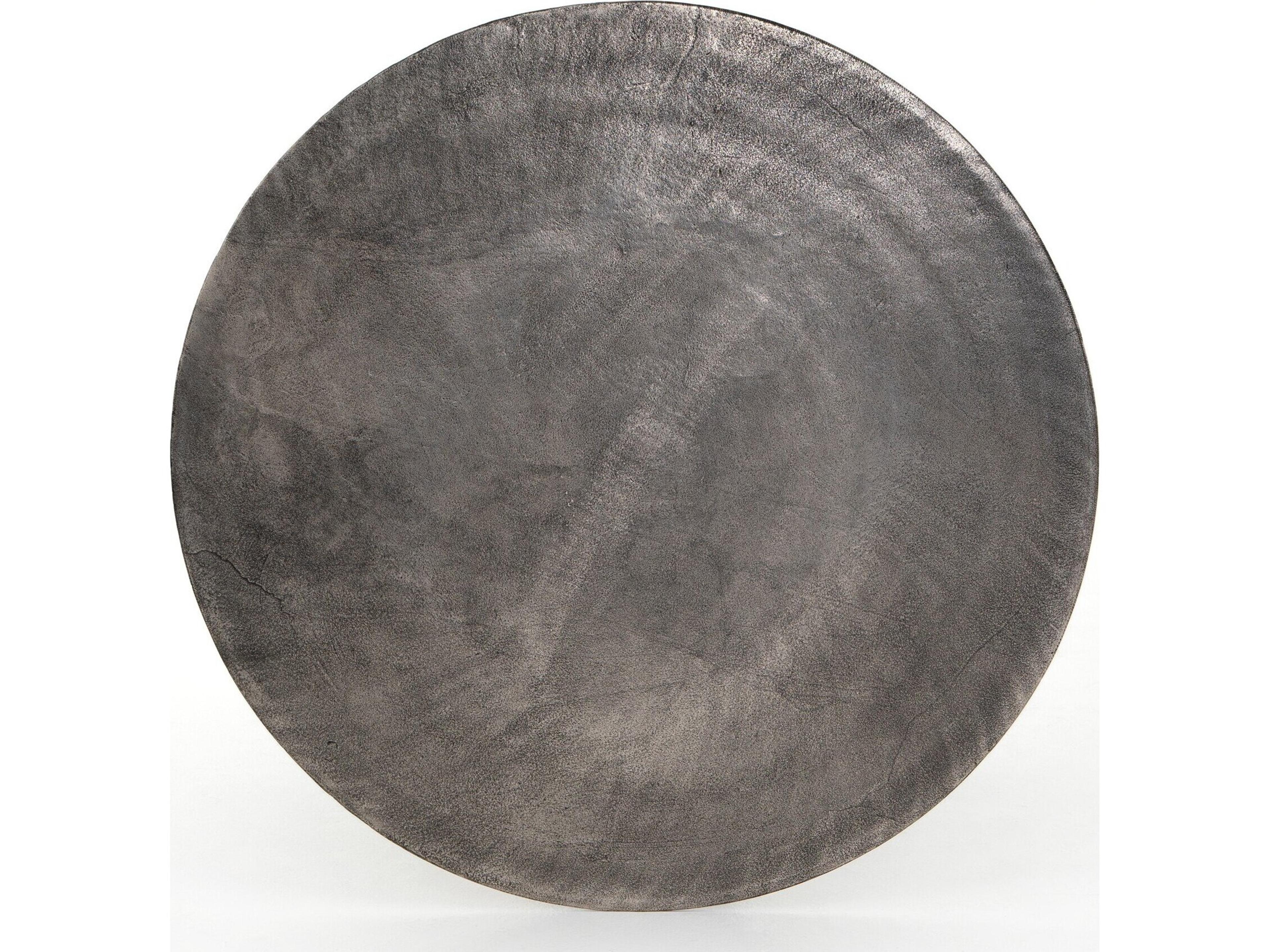 Four Hands Marlow Simone Round Metal Raw Antique Nickel Dining Table