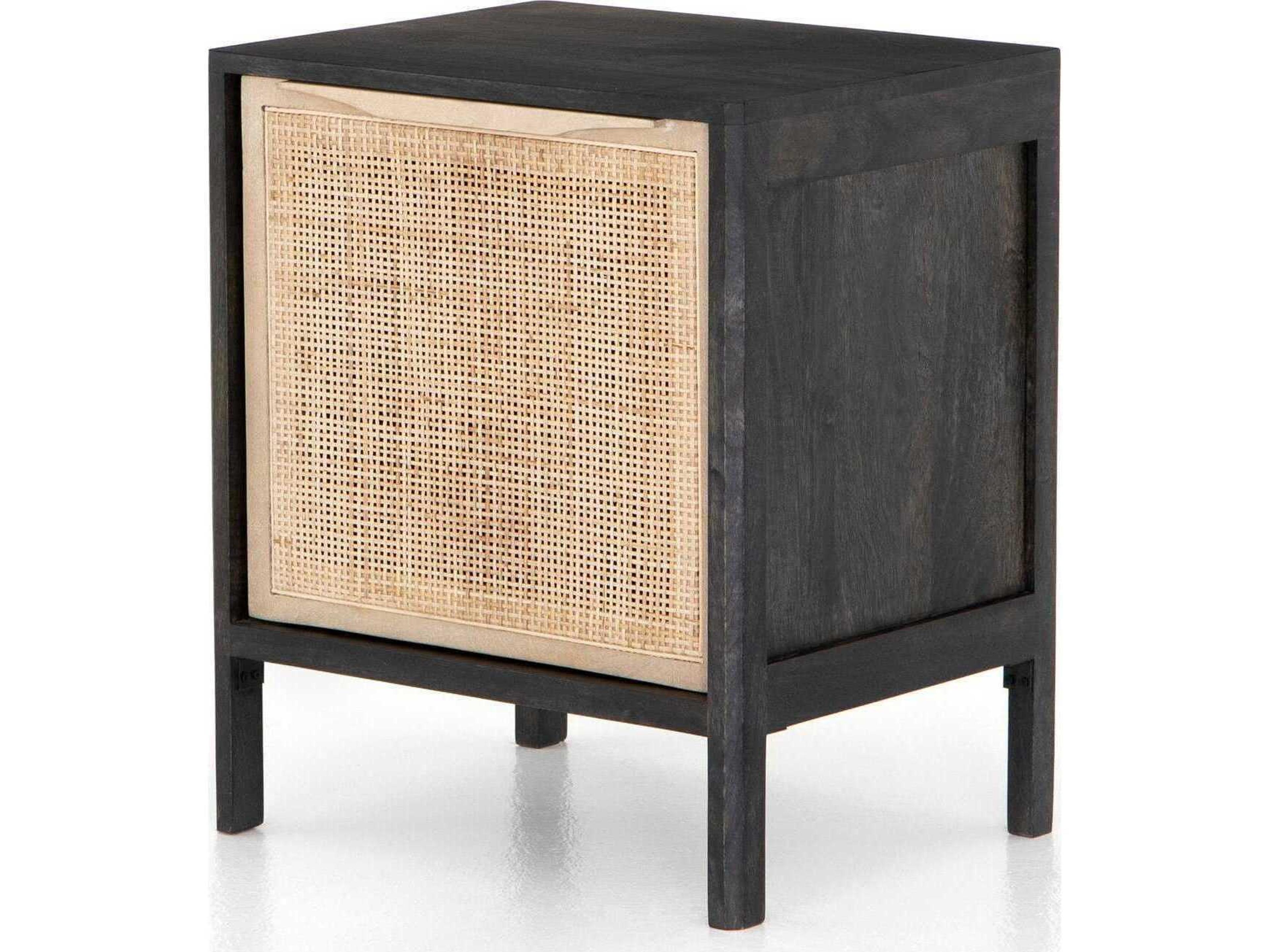 Prescott Sydney Black Wash Mango Wood Nightstand