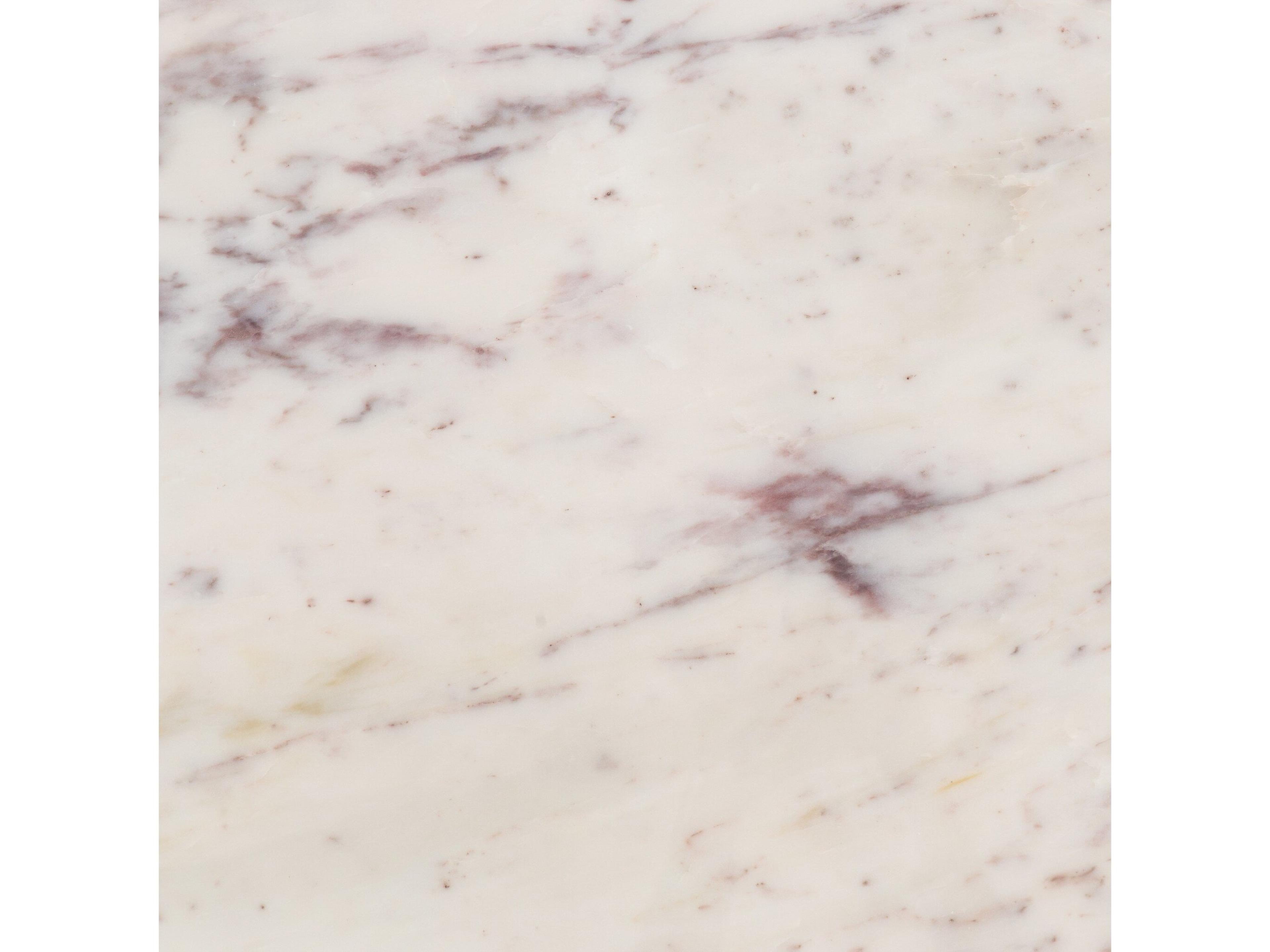 Luxecor Globetrotter Gage Round Cast Brass Polished White Marble Dining Table