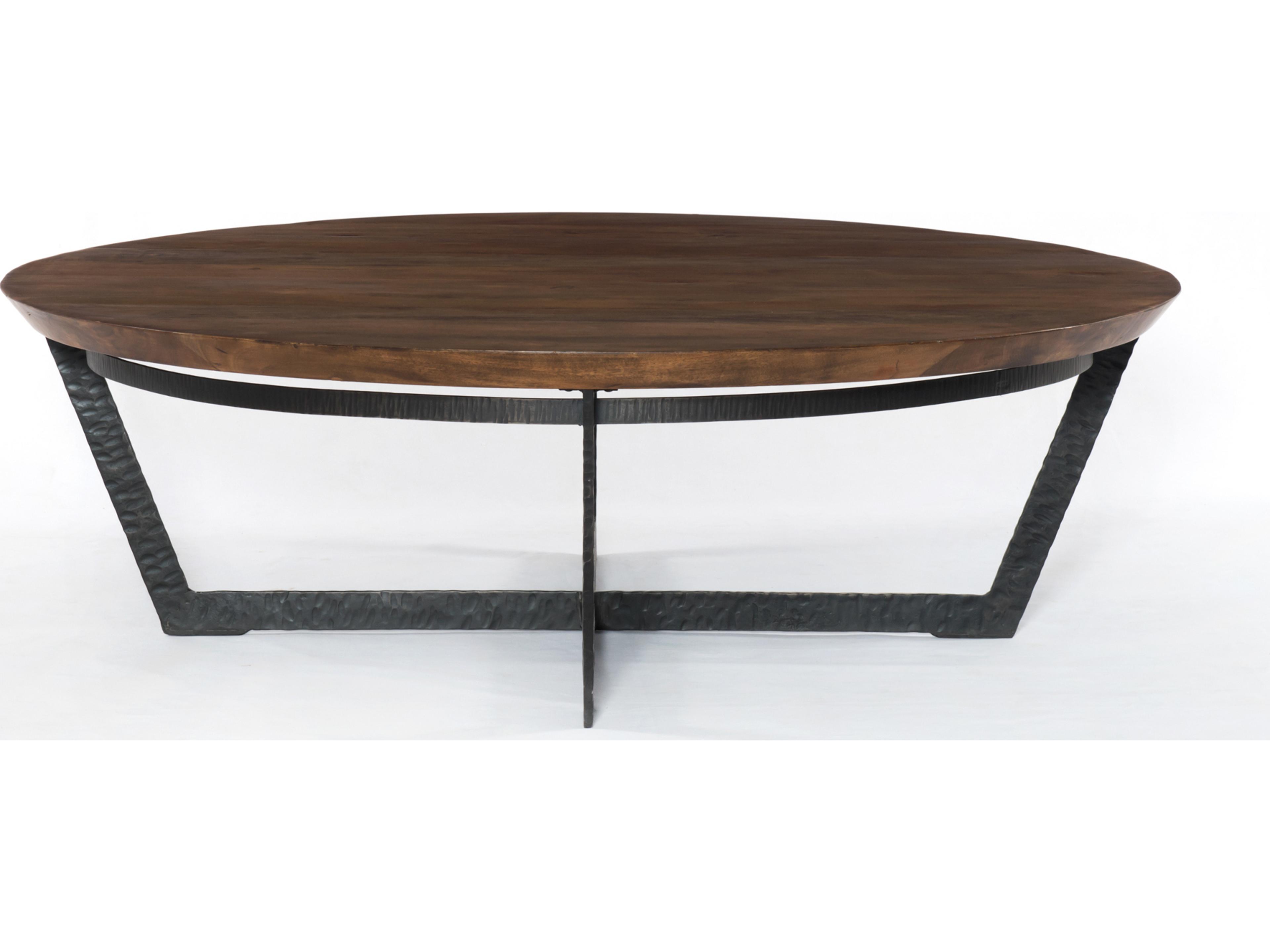 Luxecor Globetrotter Felix Round Wood Rustic Fossil Light Tanner Brown Coffee Table