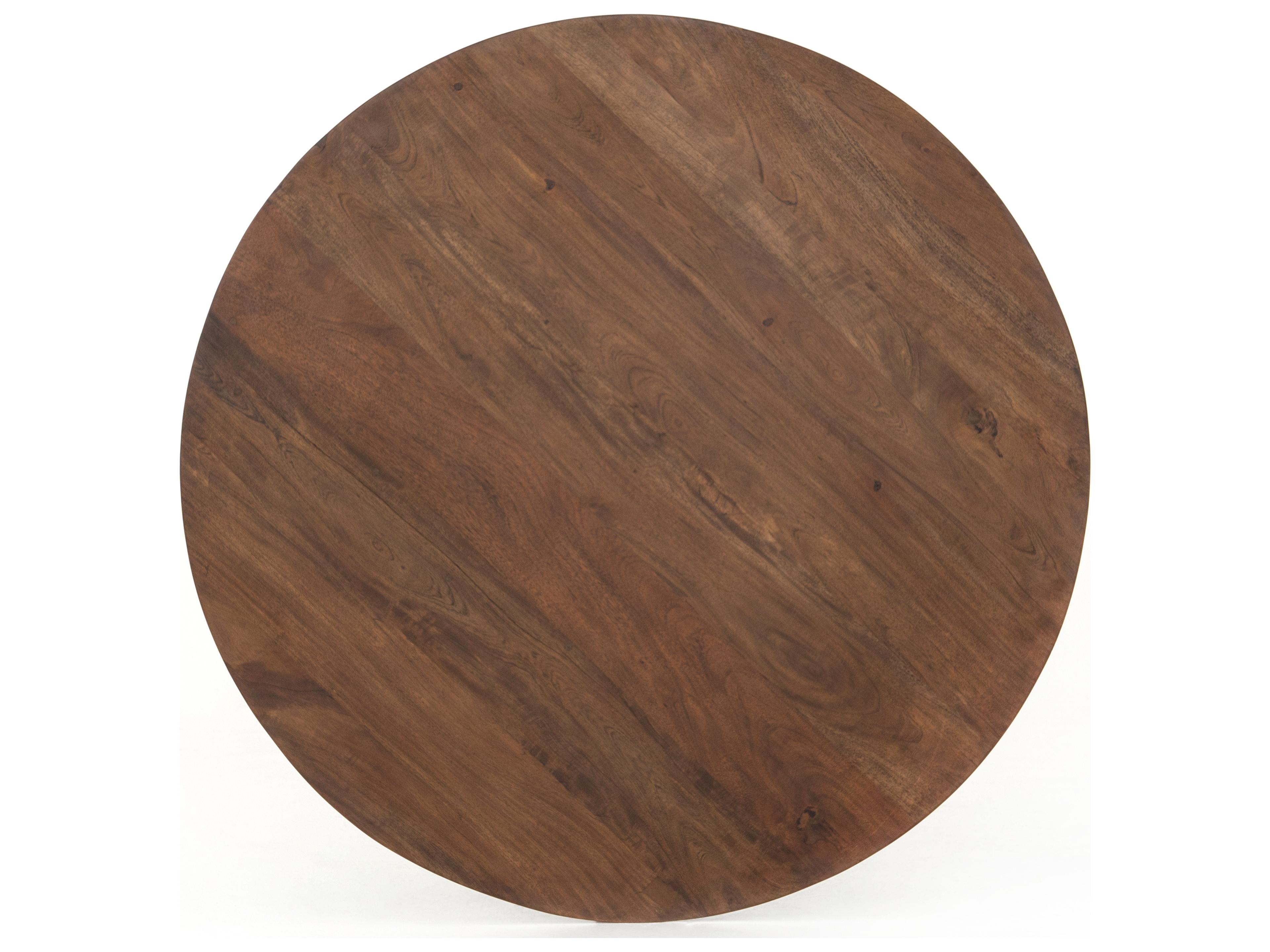 Luxecor Globetrotter Felix Round Wood Rustic Fossil Light Tanner Brown Coffee Table