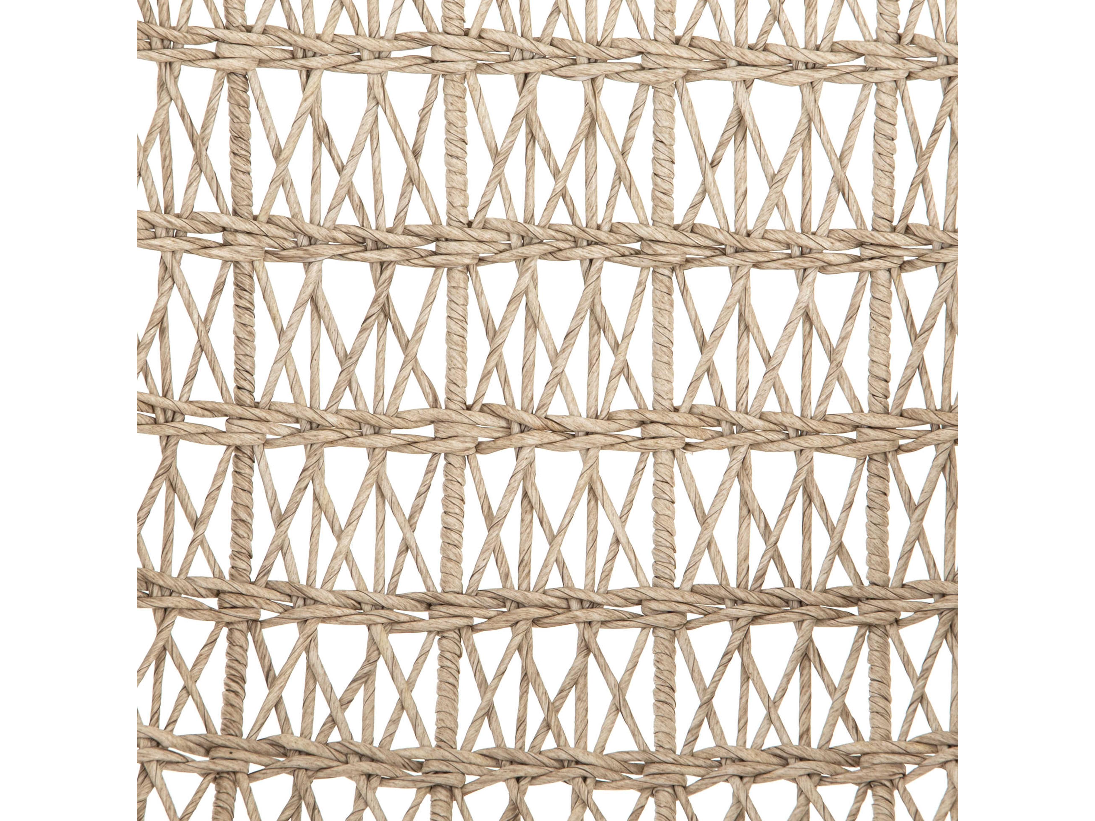 Four Hands Grass Roots Bandera Wicker White Arm Dining Chair