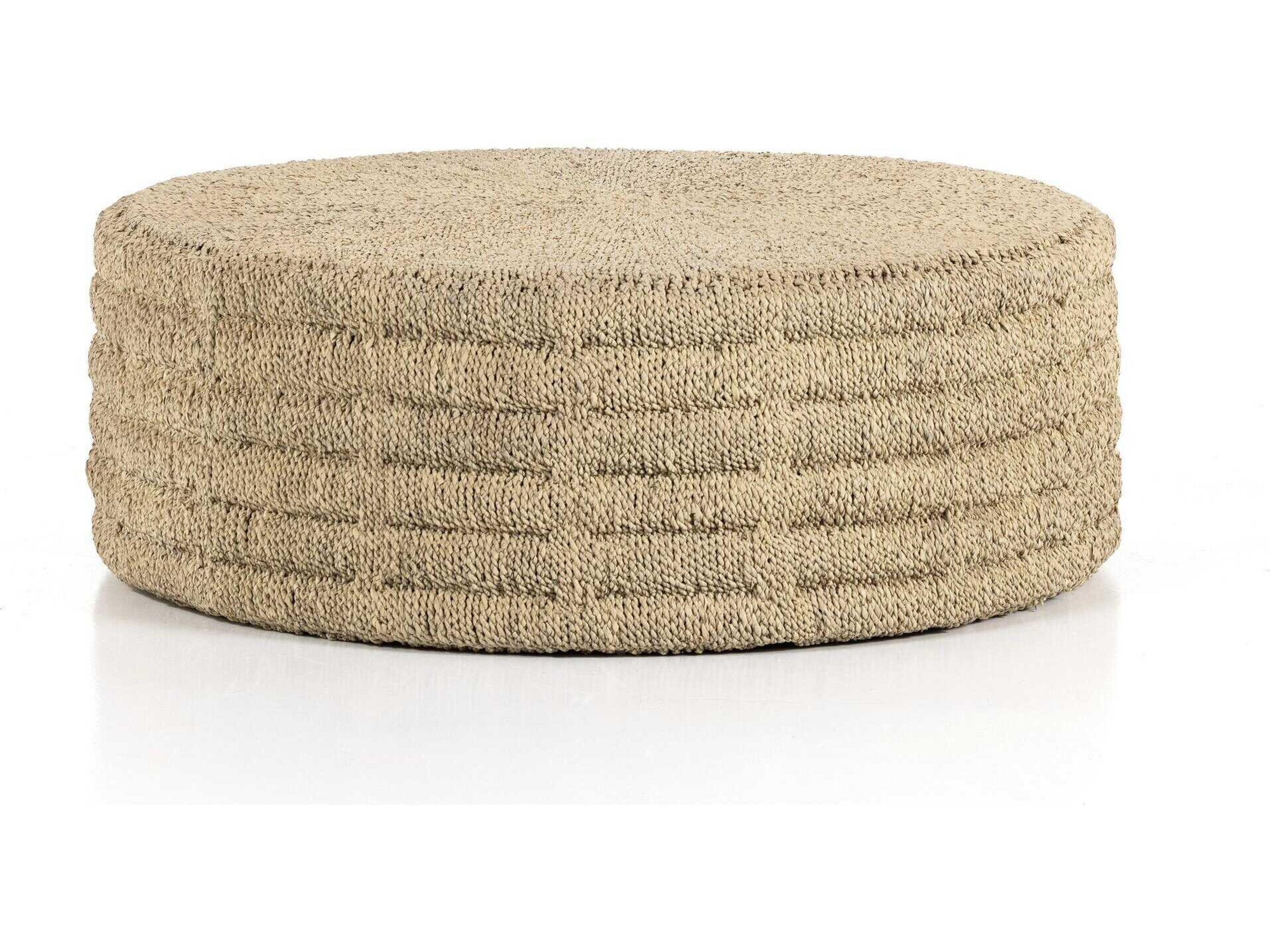 Pascal Coffee Table Grass Roots Woven Rope Drum