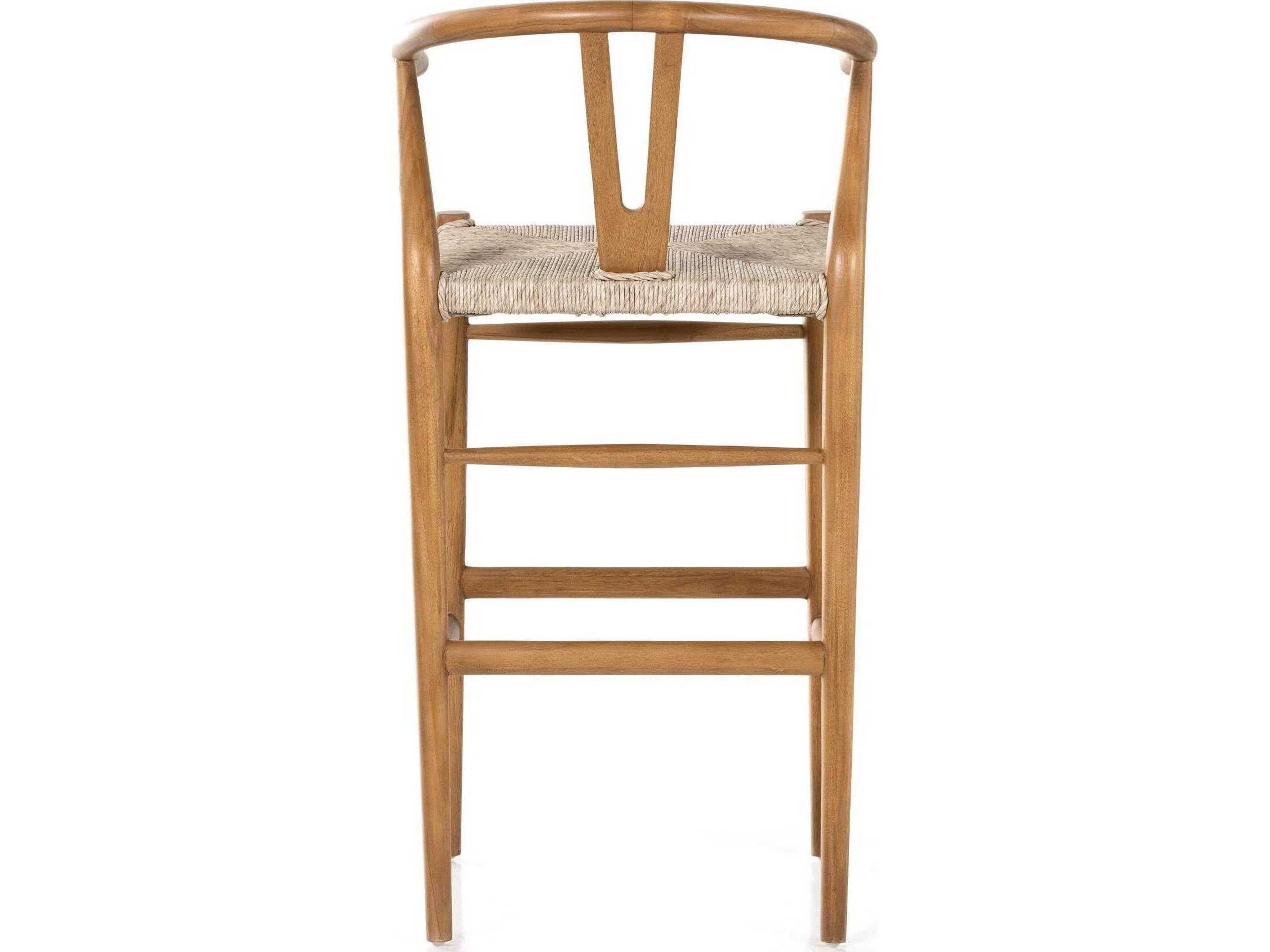 Four Hands Grass Roots Muestra Bar Stool-Natural Teak