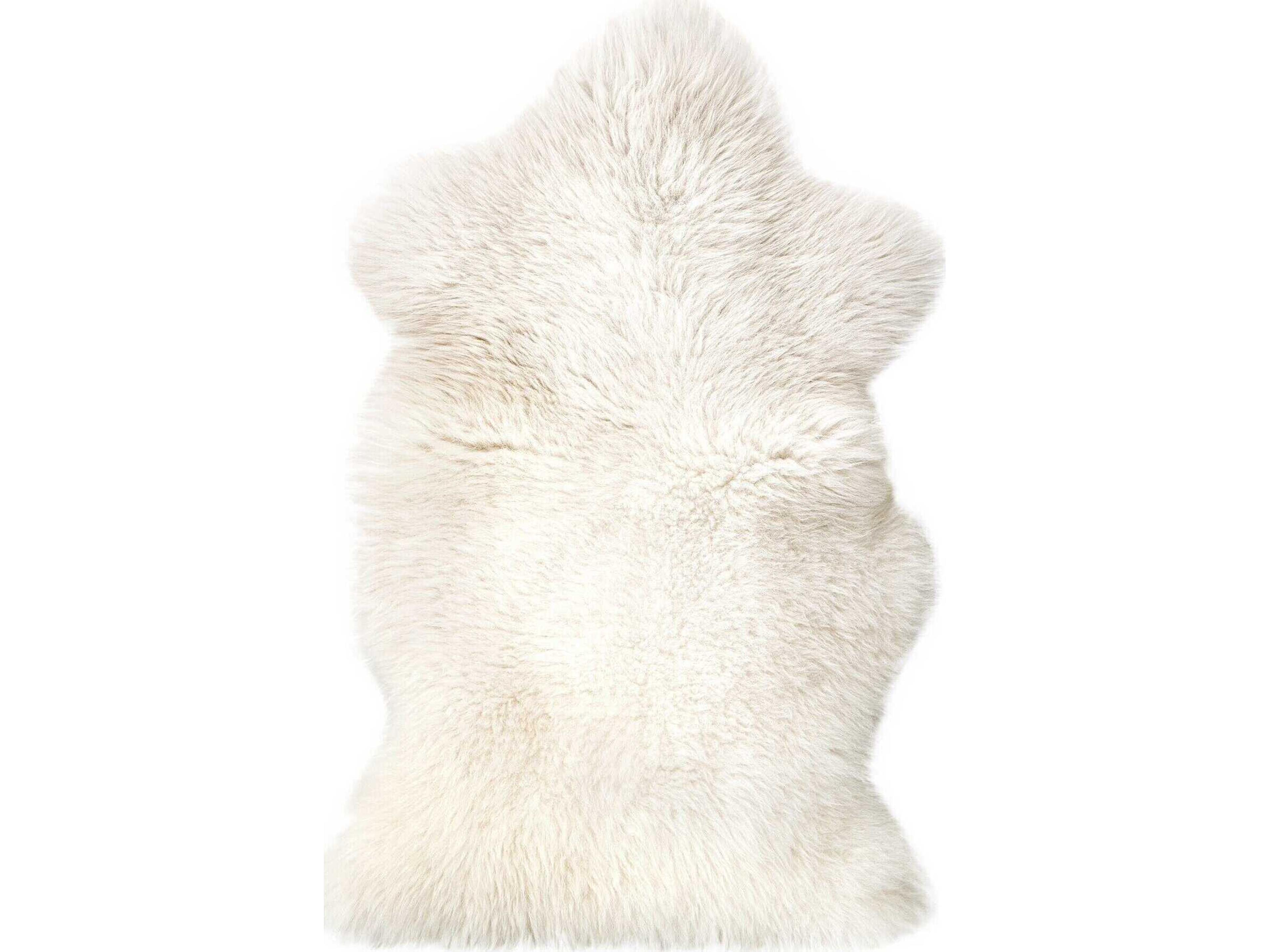 Four Hands Mateo Lalo Lambskin Throw Cream