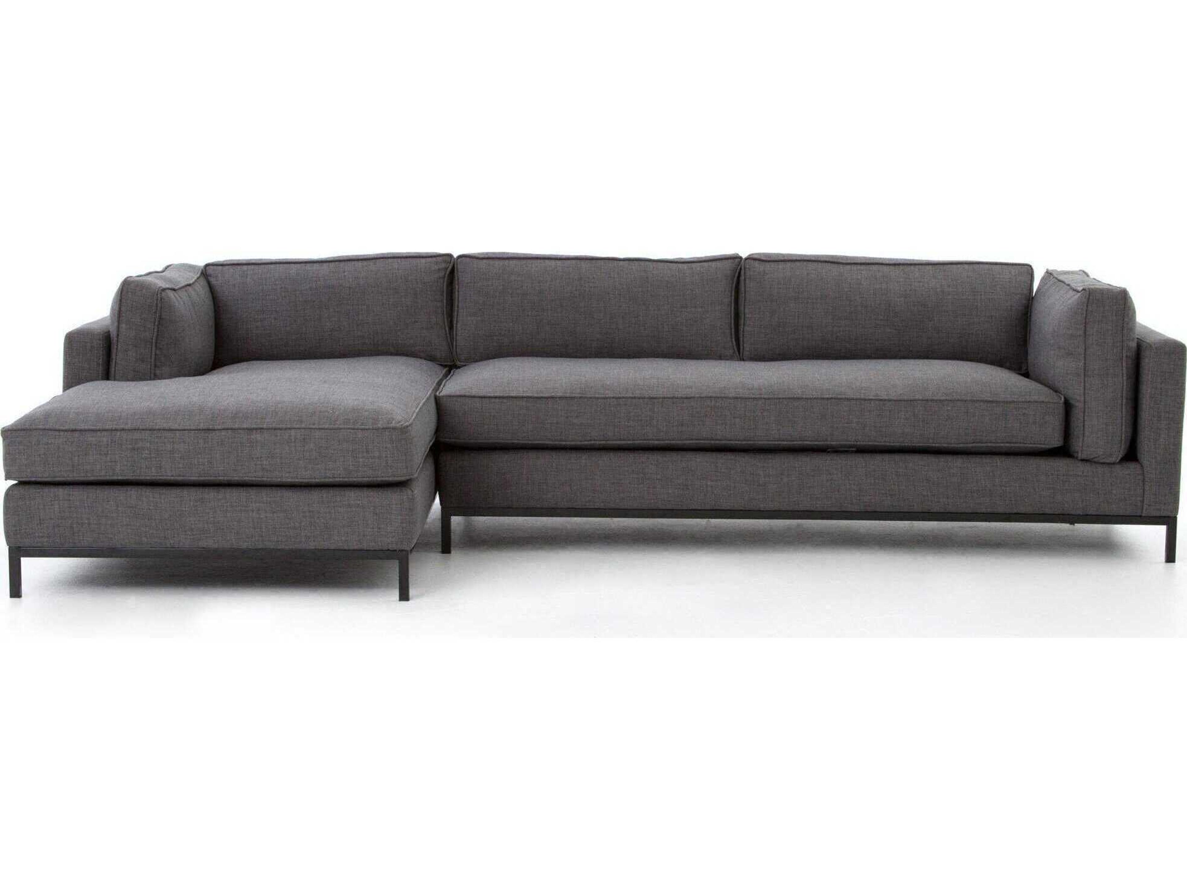 Globetrotter Grammercy 2 - Piece Gray Upholstered Sectional Sofa with LAF Chaise