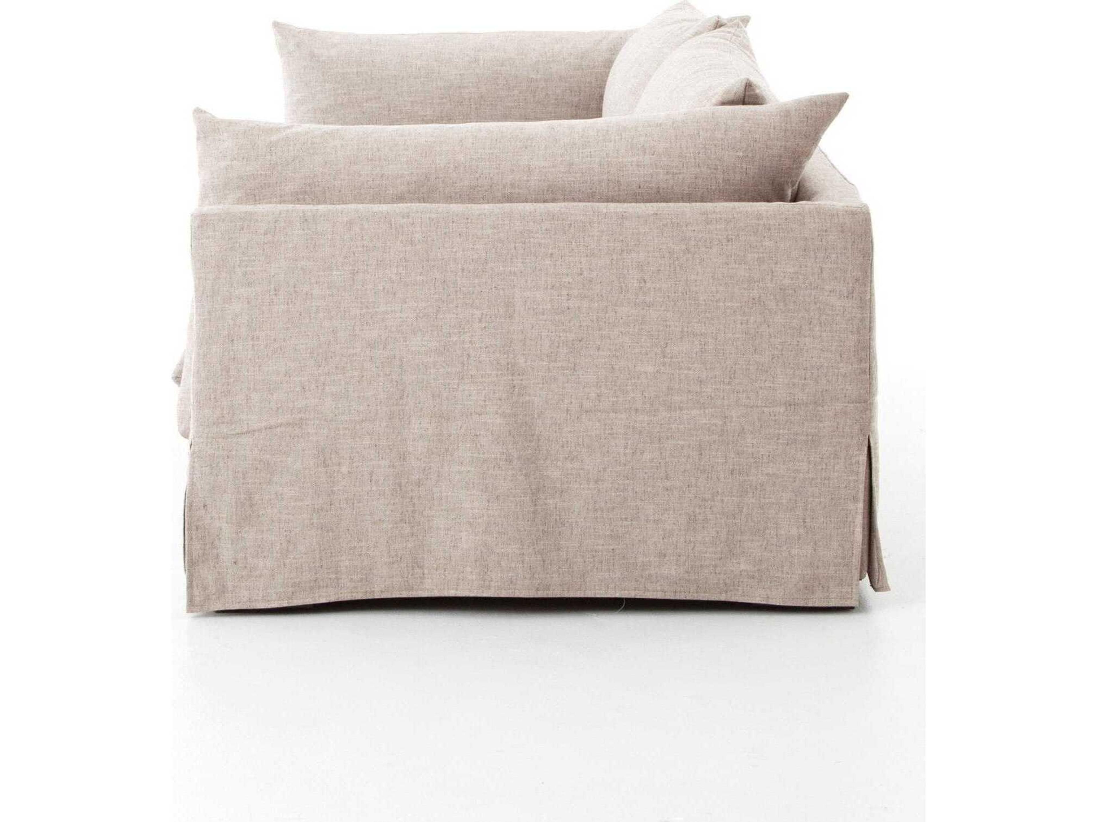 Four Hands Atelier Habitat Valley Nimbus Espresso Gray Upholstered Sofa