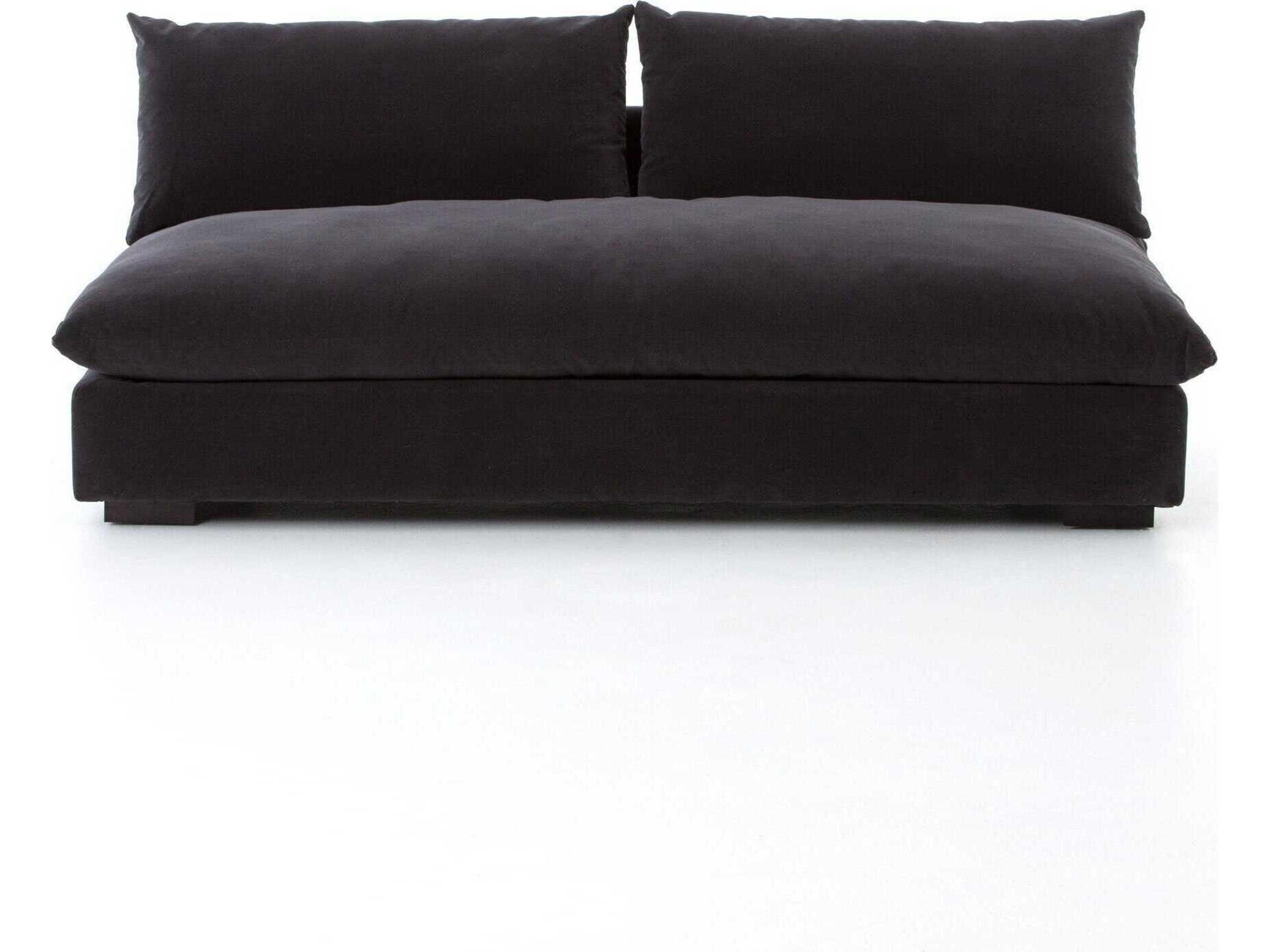 Four Hands Atelier Grant Henry Charcoal Espresso Gray Upholstered Loveseat