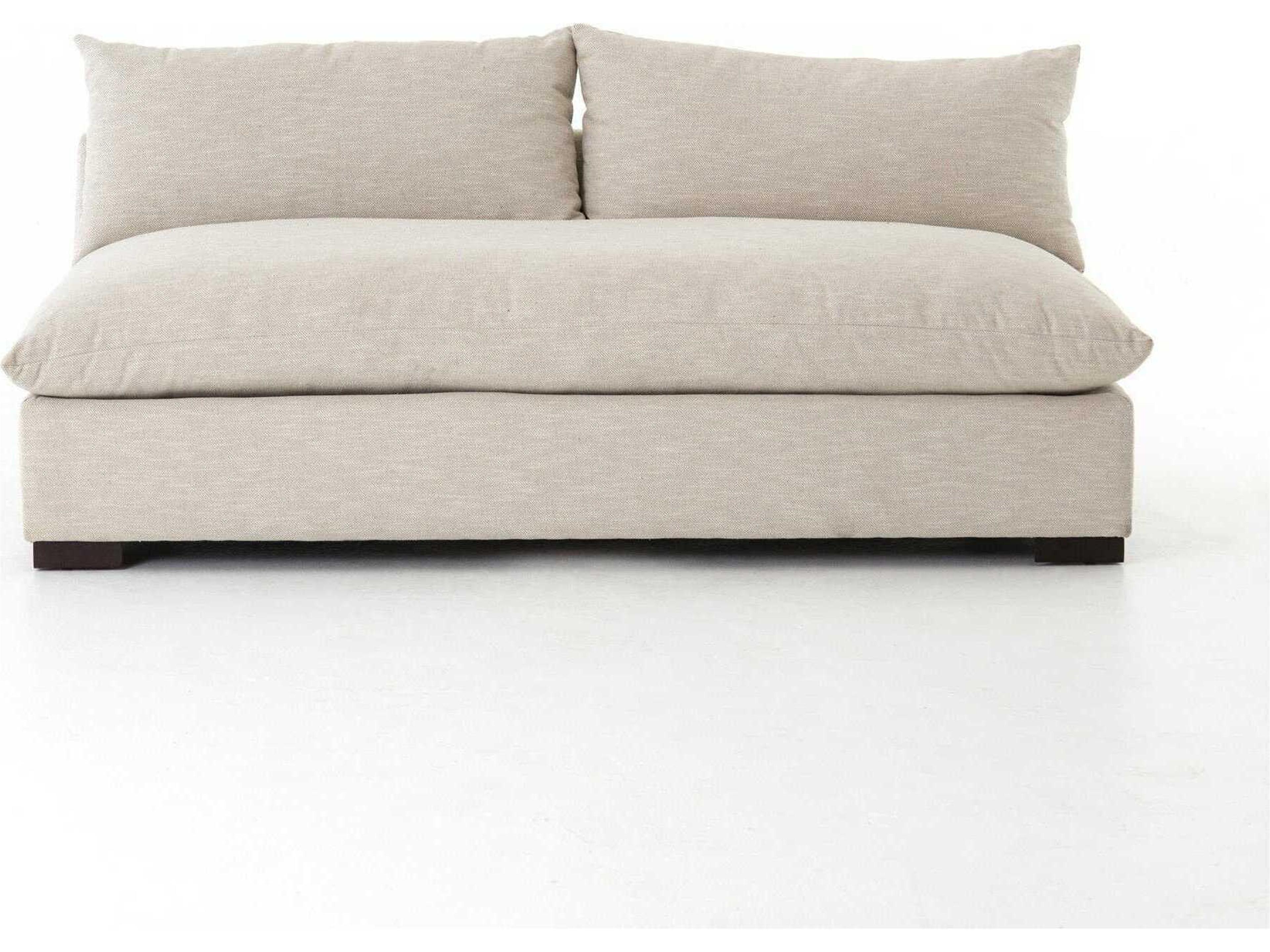 Atelier Grant Ashby Oatmeal Espresso Beige Upholstered Loveseat