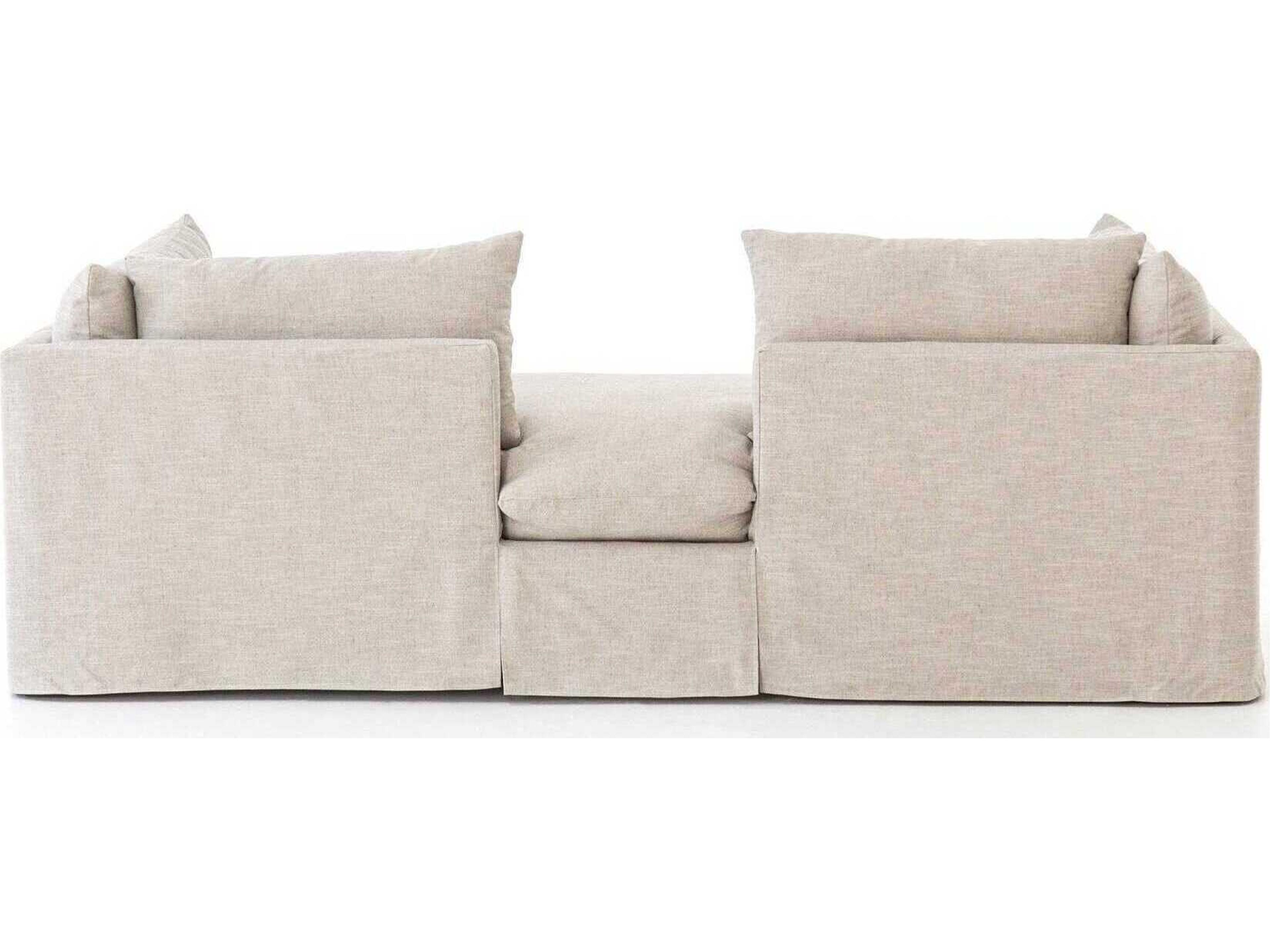 Four Hands Atelier Habitat Valley Nimbus White Upholstered Chaise